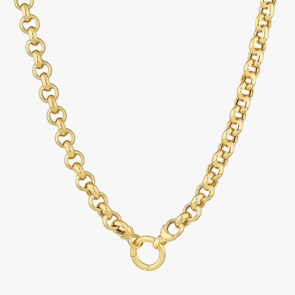 Belcher Chain Necklace in Gold - Elegant 14K Gold Plated Jewelry for Women - Perfect for Everyday Wear, Parties & Special Occasions