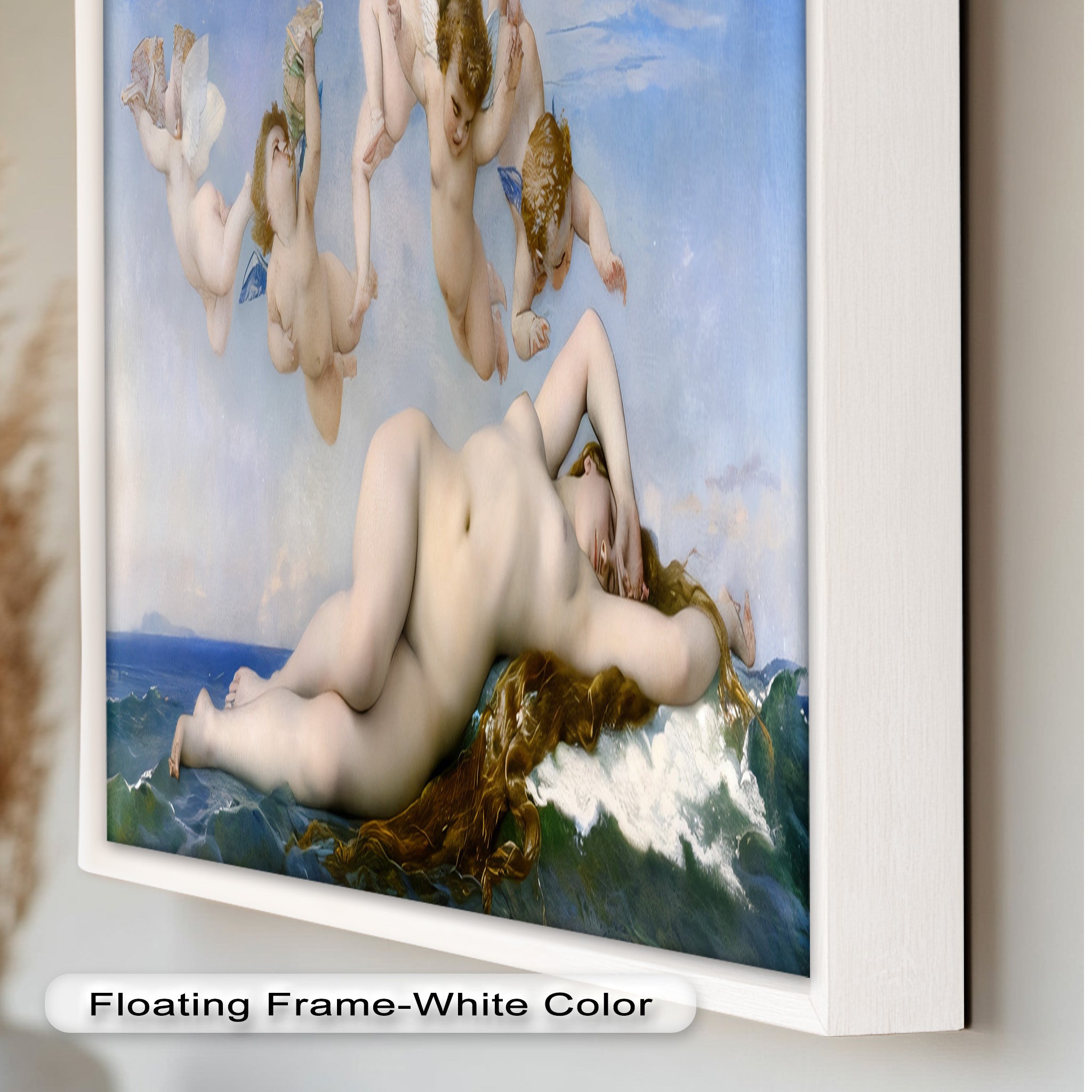 Birth of Beauty - Mythological Sea Nymph and Cherubs Oil Painting Wall Art for Living Room, Bedroom Decor | Classic Renaissance Style Canvas Print for Home & Office
