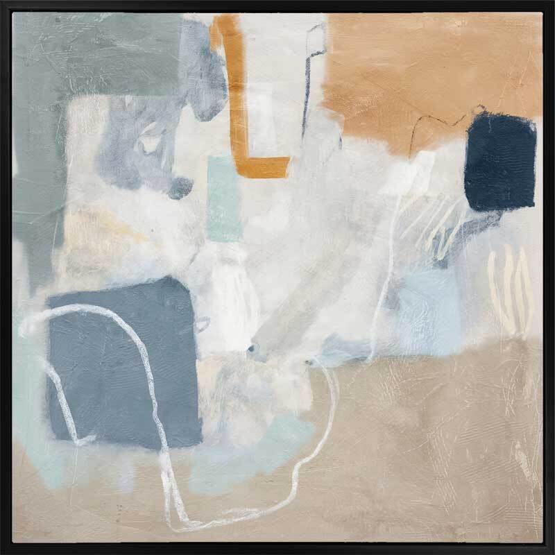 Abstract Thoughts II Canvas Art Print - Modern Wall Decor for Living Room, Bedroom & Office - Handmade Stretched Framed Painting - Unique Home & Office Decor Gift Idea