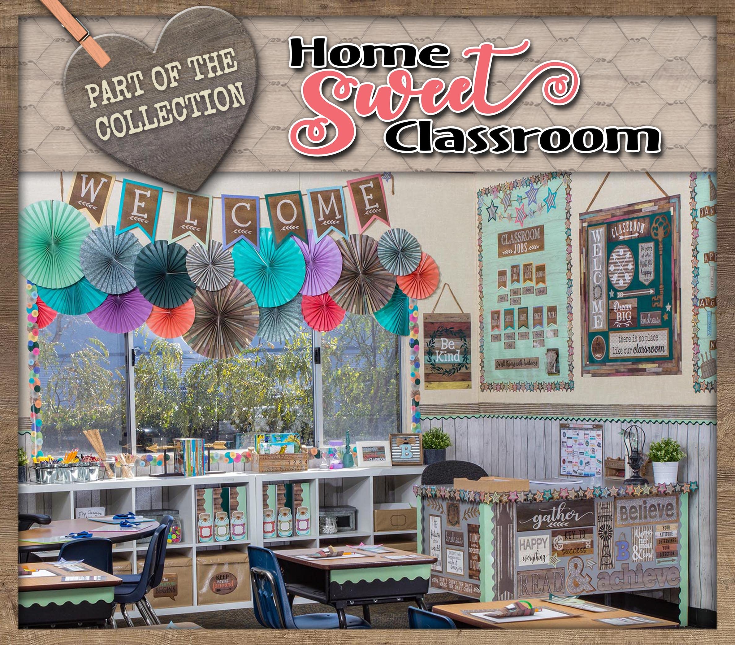 Teacher Created Resources Farmhouse Chic Scrapbook Paper Pad 12x12 Inches - 50 Sheets Acid-Free Decorative Paper for Scrapbooking, Card Making, DIY Crafts (TCR5581) | Perfect for Home Decor, Memory Books & Gift Projects