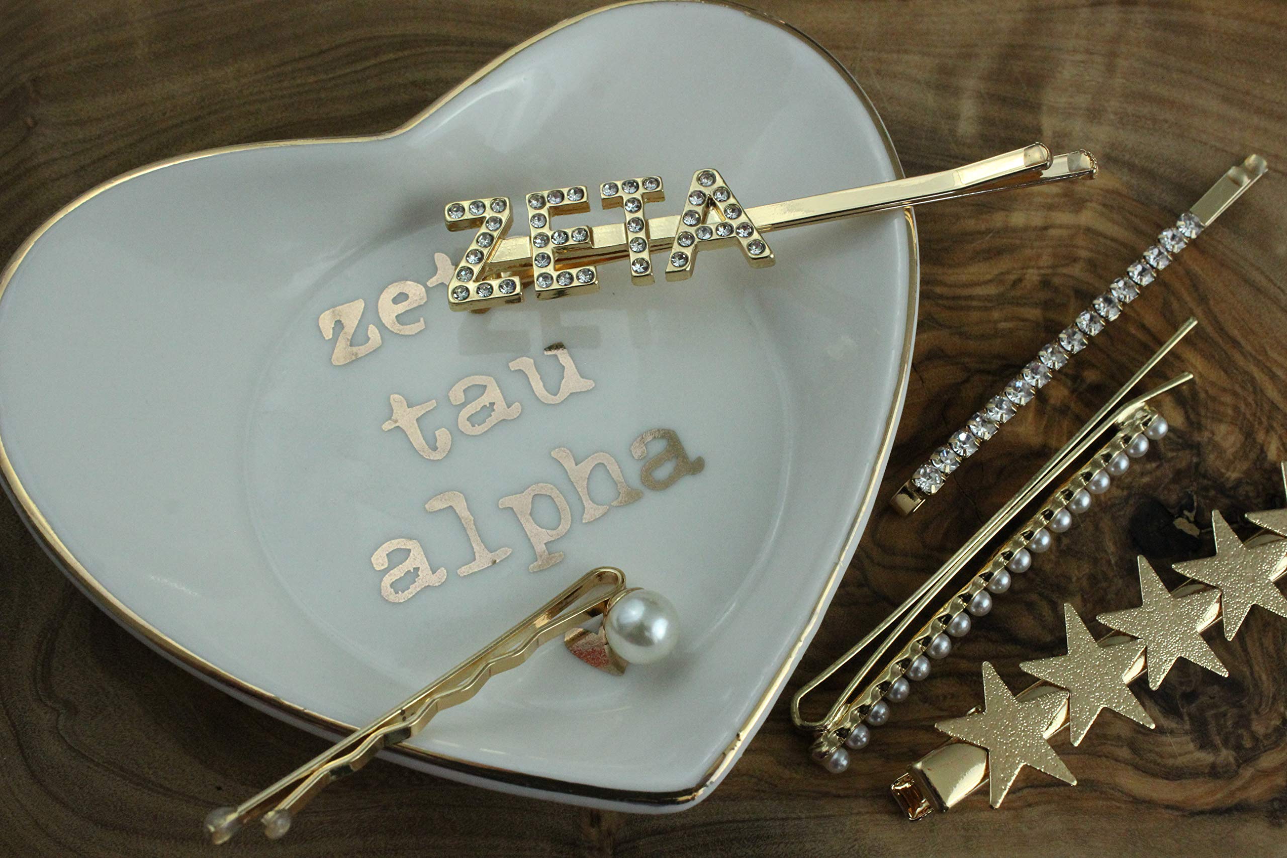 Zeta Tau Alpha Sorority Hair Clips - 6 Pack | Greek Letter Hair Accessories for Sorority Sisters - Perfect for Bid Day, Recruitment & Sisterhood Events