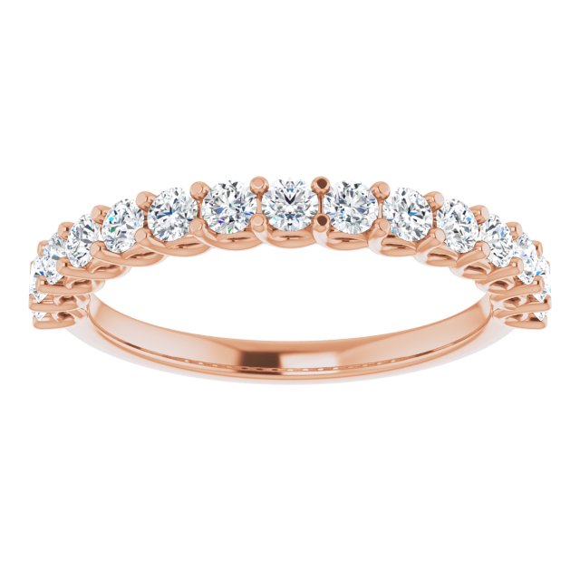 0.75 Carat Round Cut Diamond Shared Prong Wedding Band - Elegant Solitaire Engagement Ring for Women, Perfect for Proposals, Anniversaries & Bridal Jewelry