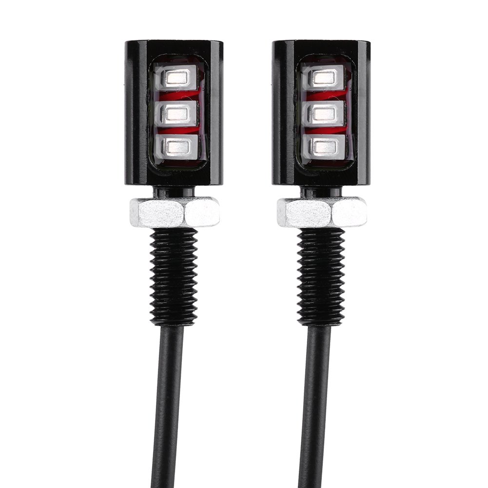 Anauto 2x 12V 3LED Universal Car Motorcycle License Plate Light - Blue LED Screw Bolt Lamp for Number Plate Illumination | Perfect for Night Driving, Vehicle Customization & Enhanced Visibility