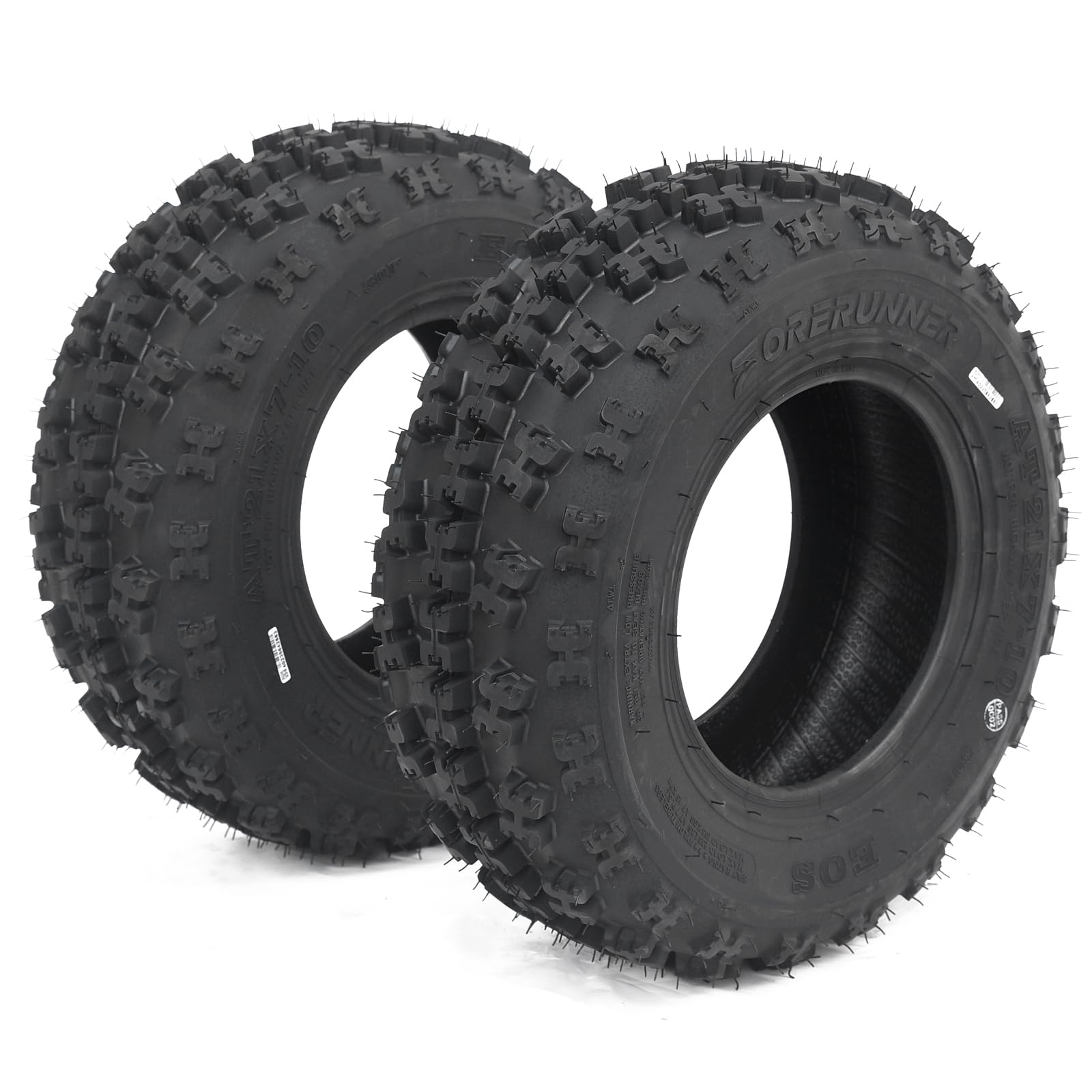 21x7-10 ATV/UTV Tires 6 Ply All-Terrain Off-Road Tires - Set of 2 Heavy Duty Tubeless Tires for Mud, Sand & Trail Riding - Perfect for ATV, UTV, Dirt Bikes & Off-Road Vehicles