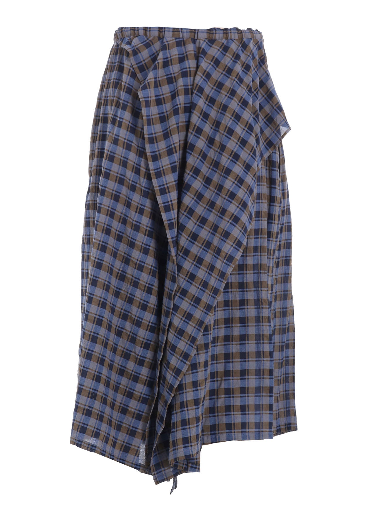 Soft & Breathable Cotton Cupro Mini Plaid Drape Pants for Women - Stylish Lounge & Casual Wear for Home, Travel & Everyday Comfort