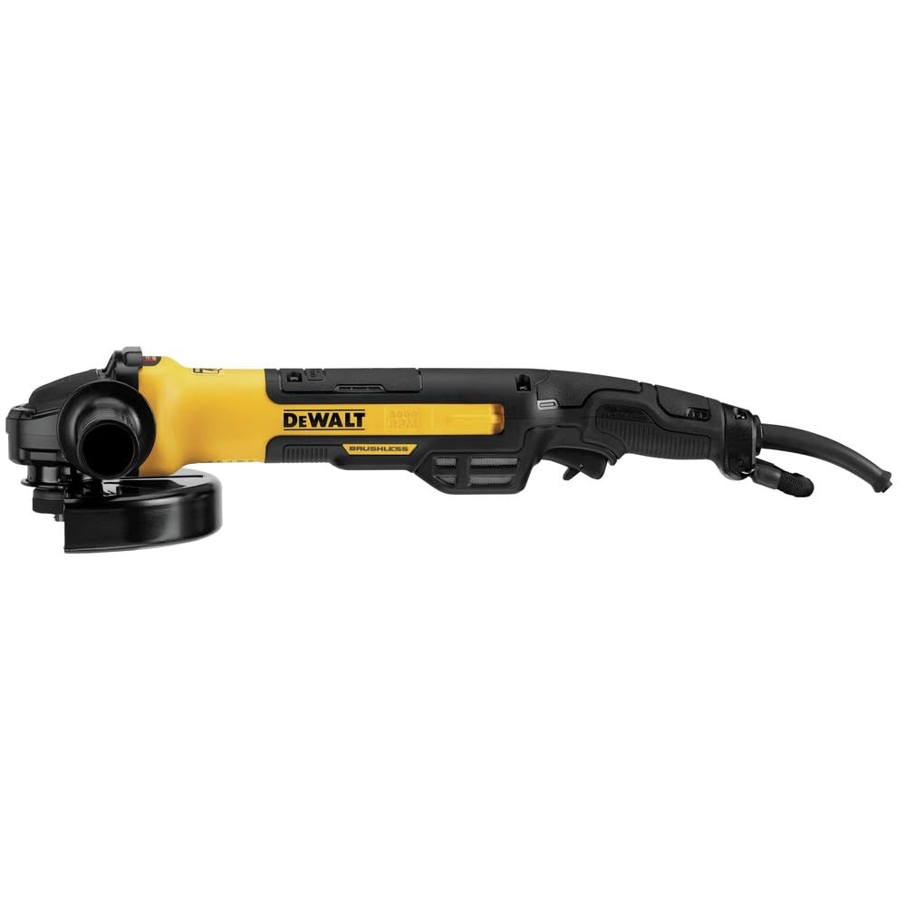 DEWALT 7-Inch 13-Amp Angle Grinder with RAT Tail - Heavy Duty Power Tool for Metal Cutting, Grinding & Polishing - Perfect for Construction, Welding & DIY Projects (DWE43840CN)