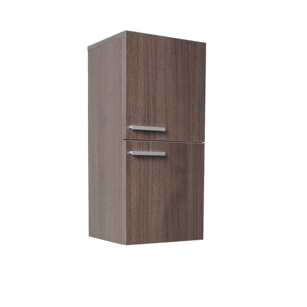 Grey Oak Wood Bathroom Linen Storage Cabinet - Side Cabinet for Towels, Toiletries & Bathroom Essentials | Perfect for Small Bathrooms & Powder Rooms