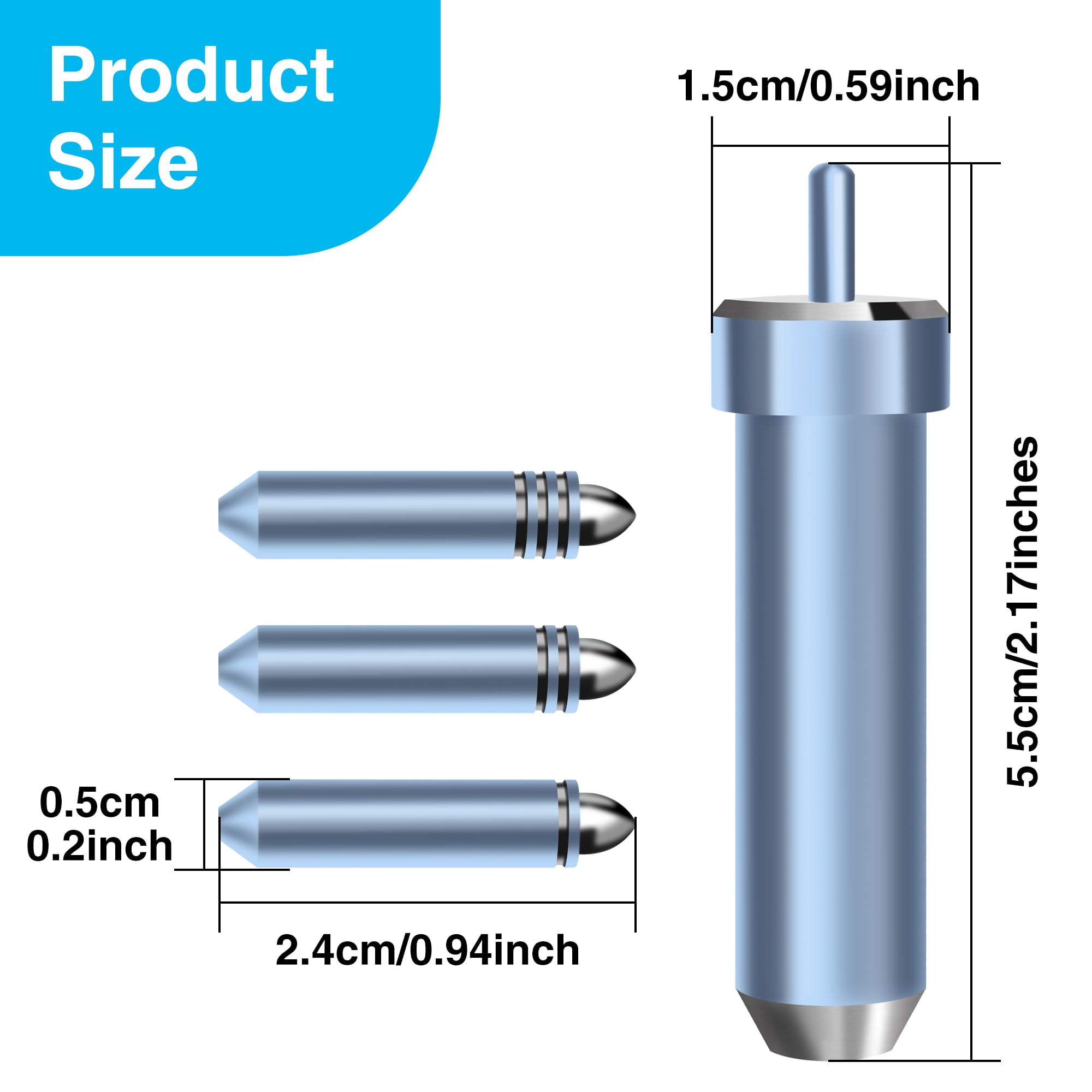 Premium 3-in-1 Foil Transfer Kit for Cricut Explore Air 2/3 & Maker/Maker 3 - Includes Fine, Medium, Bold Blades & Housing - Perfect for DIY Crafts, Scrapbooking, and Personalized Gift Making