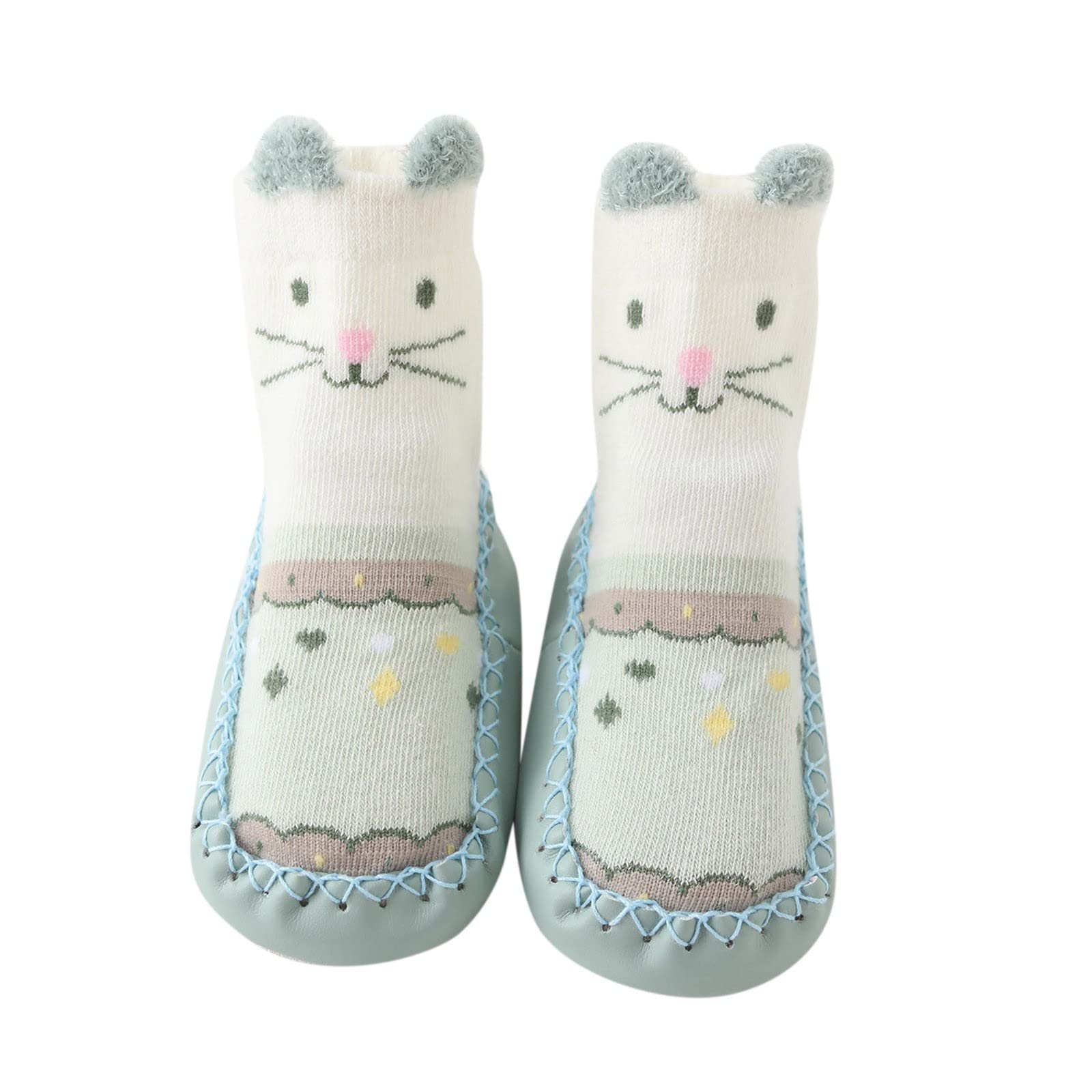 Non-Slip Toddler Socks Shoes for Boys & Girls - Warm Winter & Autumn Floor Socks with Flat Bottom - Soft Seamless Design for Babies & Kids - Perfect for Indoor Play, Daycare, and Home Use