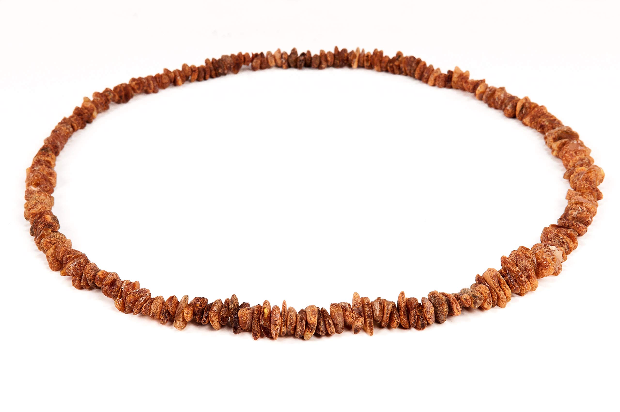 AMBERAGE Natural Baltic Amber Necklace for Women - Handmade Raw & Certified Baltic Amber Beads Jewelry - Perfect for Pain Relief, Teething & Stress Relief