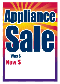 100-Pack Appliance Sale Tags - Durable & Reusable Price Labels for Retail Stores, Supermarkets, and Clearance Events