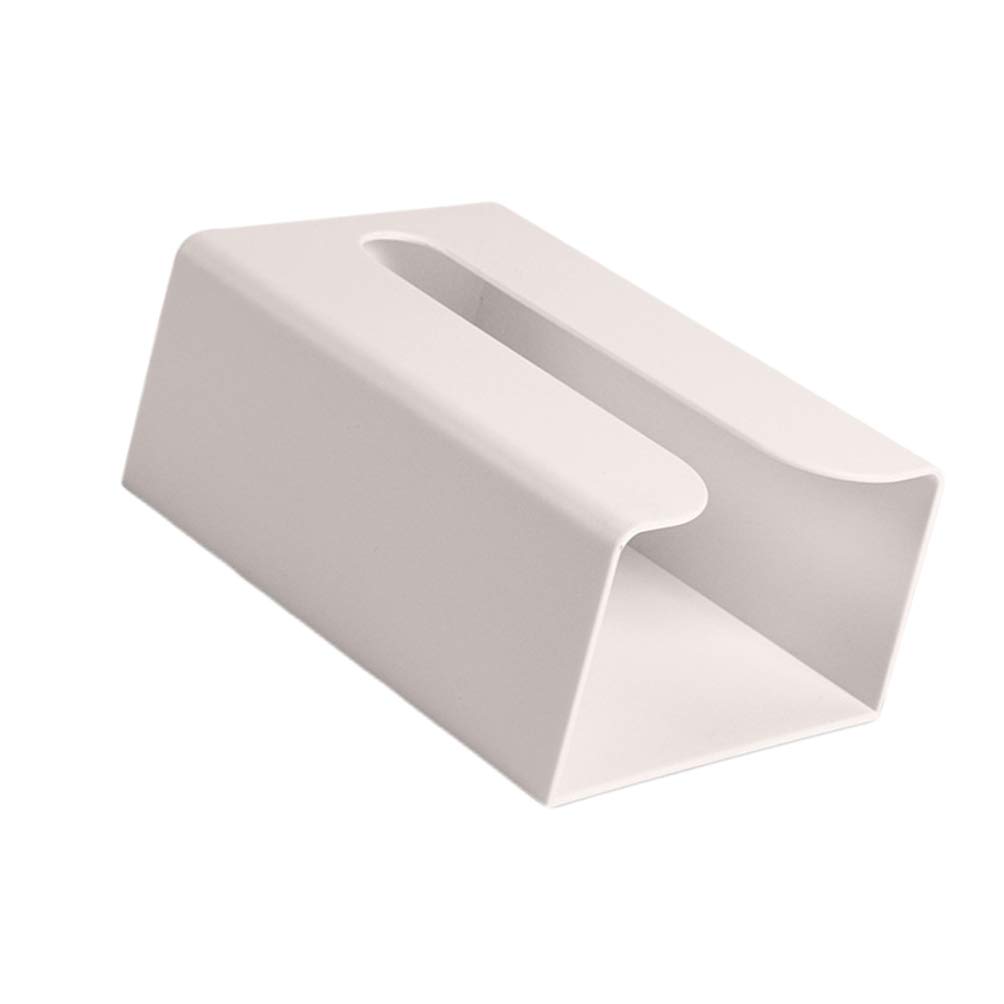 NUOBESTY Plastic Wall Mounted Box Holder - Adhesive Tissue Dispenser for Bathroom, Kitchen, Office & Home - Hanging Glove & Facial Tissue Organizer for Space Saving Storage
