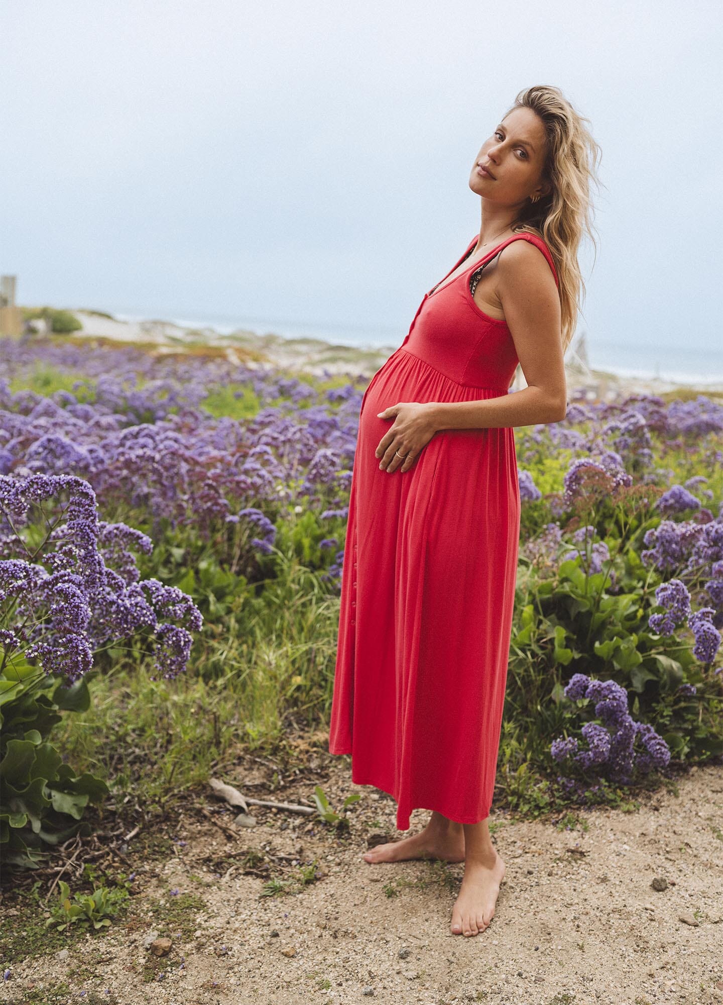 Ultra-Soft Ribbed Nursing Tank Dress for Maternity & Breastfeeding - Comfortable & Stylish for Everyday Wear