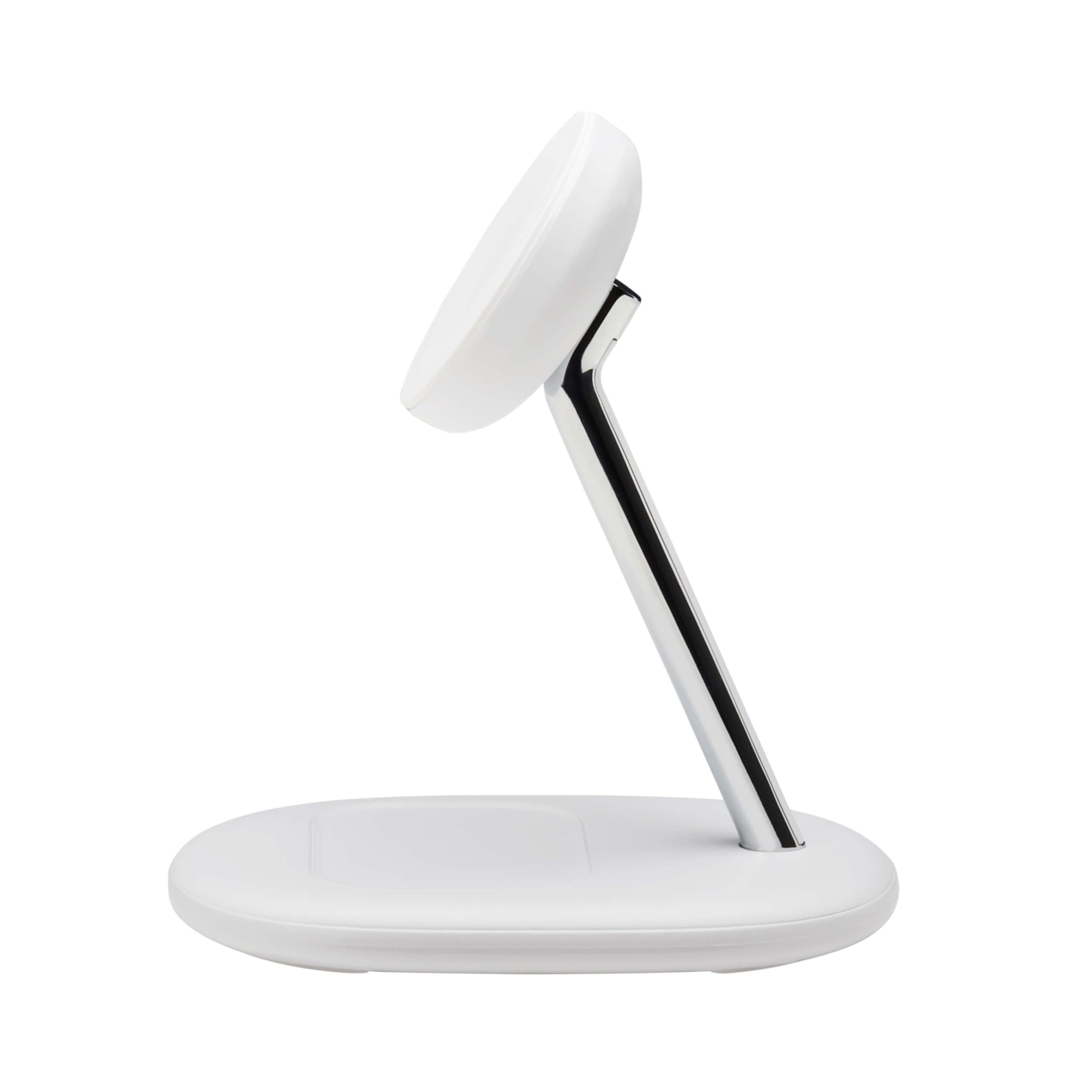 Eaton Tripp Lite 20W Magnetic Wireless Charger Stand - MFi Certified MagSafe Charging for iPhone 14/13/12 & AirPods - Adjustable Phone Stand with 3ft Cable - White (U280MS-2N1-WH) | Perfect for Office, Bedside & Travel Charging