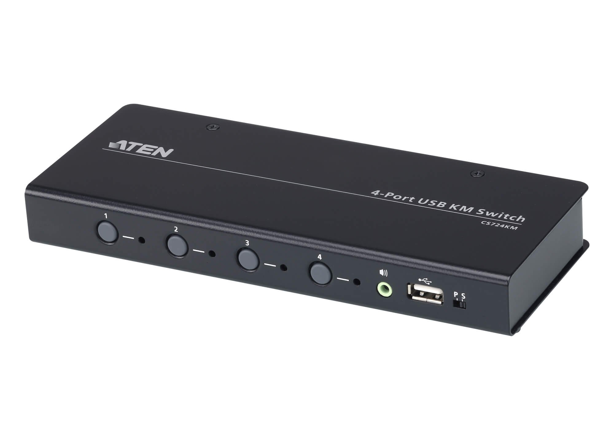 Aten CS724KM 4-Port USB KVM Switch for PC & Mac - Seamless Keyboard Mouse Sharing Between 4 Computers, Ideal for Home Office & Multi-Device Workspace