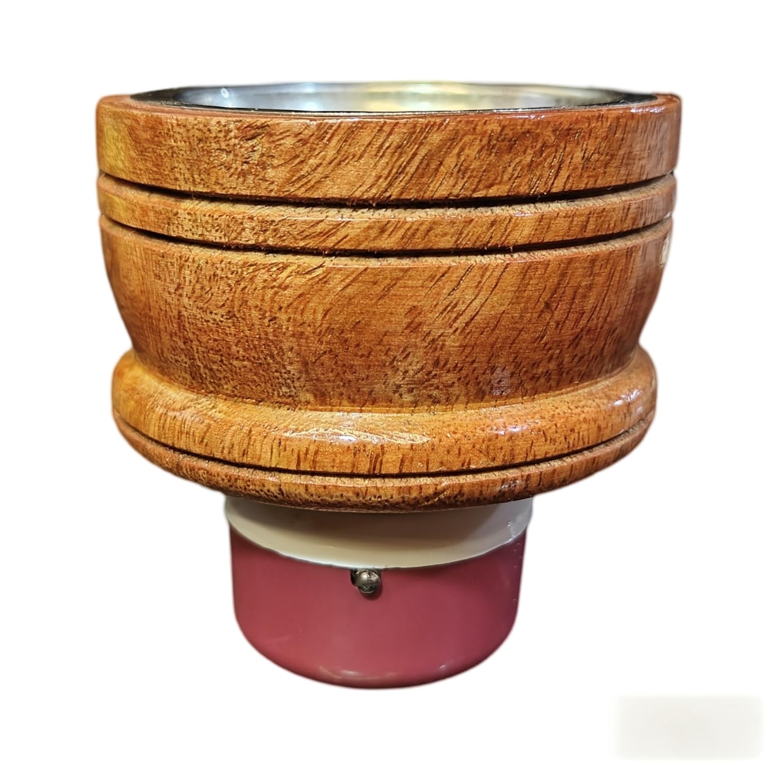 Premium Electric Camphor Burner - Round Wooden Kapoor Dani for Camphor Tablets, Bakhoor & Aroma Oils | Incense Diffuser for Home, Office, Yoga & Meditation | Relaxing Aromatherapy & Spiritual Use
