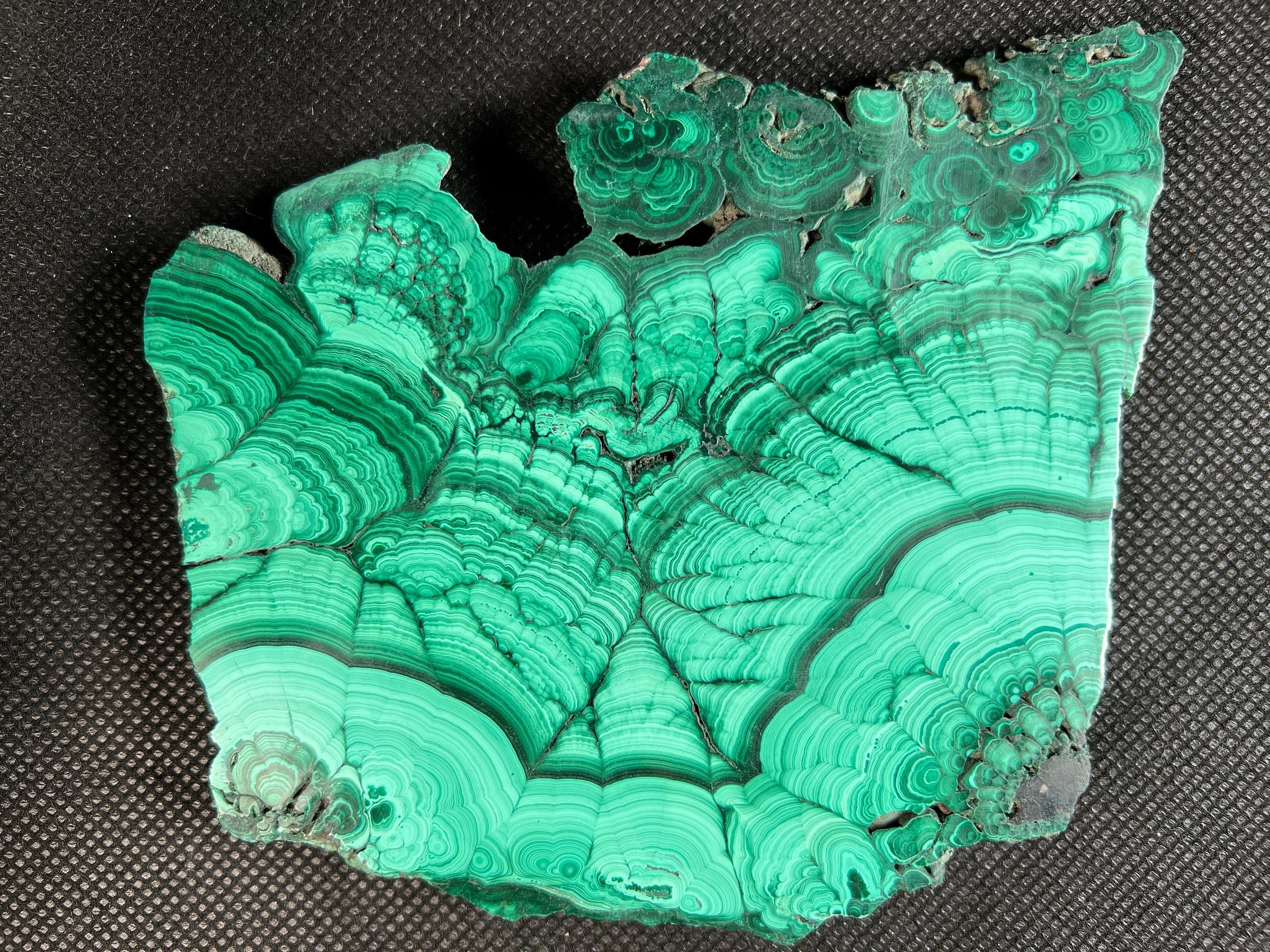 Premium MALACHITE Crystal Slab - Natural Green Malachite Stone for Jewelry Making, Unique Spiritual Gift & Home Decor (50434) - Perfect for Meditation Spaces, Healing Rooms & Luxury Interior Design