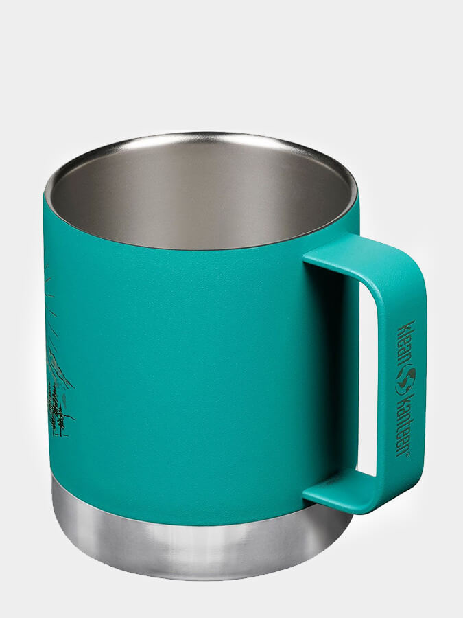 Klean Kanteen 12oz (355ml) Insulated Stainless Steel Travel Mug - Leak Proof Camping Coffee Tumbler for Hot & Cold Beverages - Perfect for Hiking, Camping, Office and Outdoor Adventures