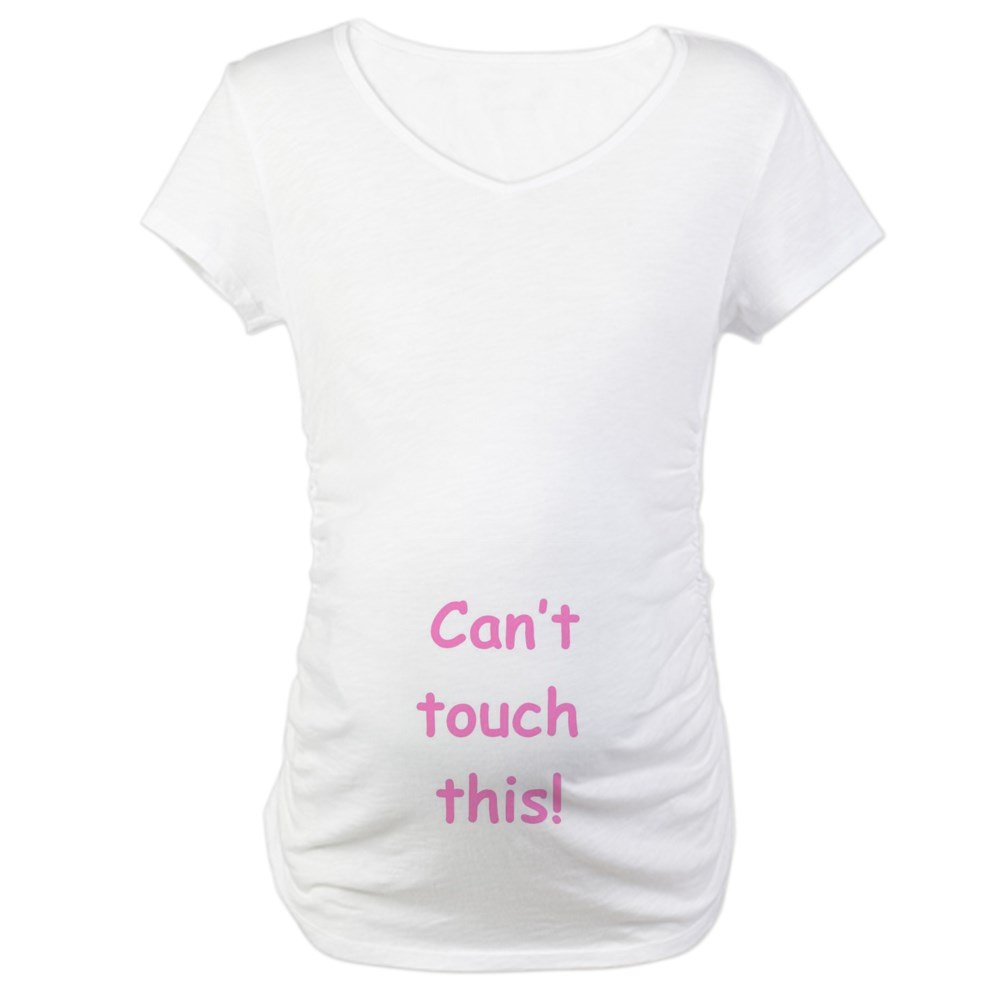 Funny Pink Maternity T-Shirt - 'Don't Touch My Belly' Pregnancy Tee for Expecting Moms - Perfect for Baby Showers, Gender Reveals & Pregnancy Announcements