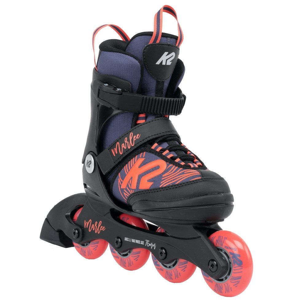 K2 Marlee 22 Junior Inline Skates for Kids - Adjustable Youth Rollerblades with Comfortable Fit - Perfect for Outdoor Fun, Park Skating & Family Activities