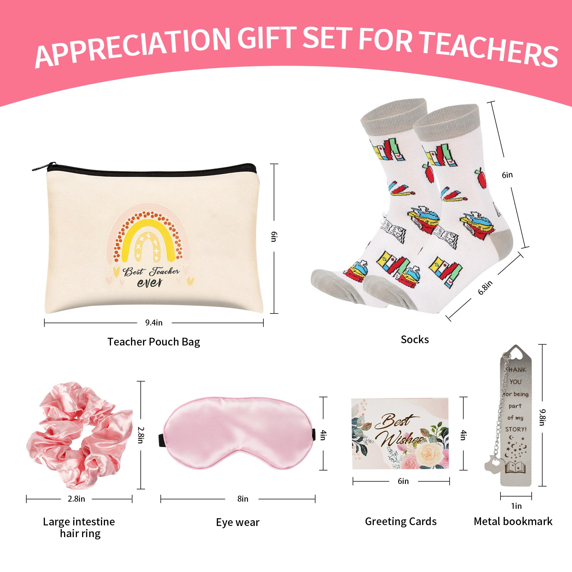 14-Piece Teacher Appreciation Gift Set - Thoughtful Christmas, Birthday & Retirement Gifts for Women Educators - Funny Thank You Gift Box for Teachers (Style 2) - Perfect for Classroom Celebrations, End-of-Year Gifts & Special Occasions