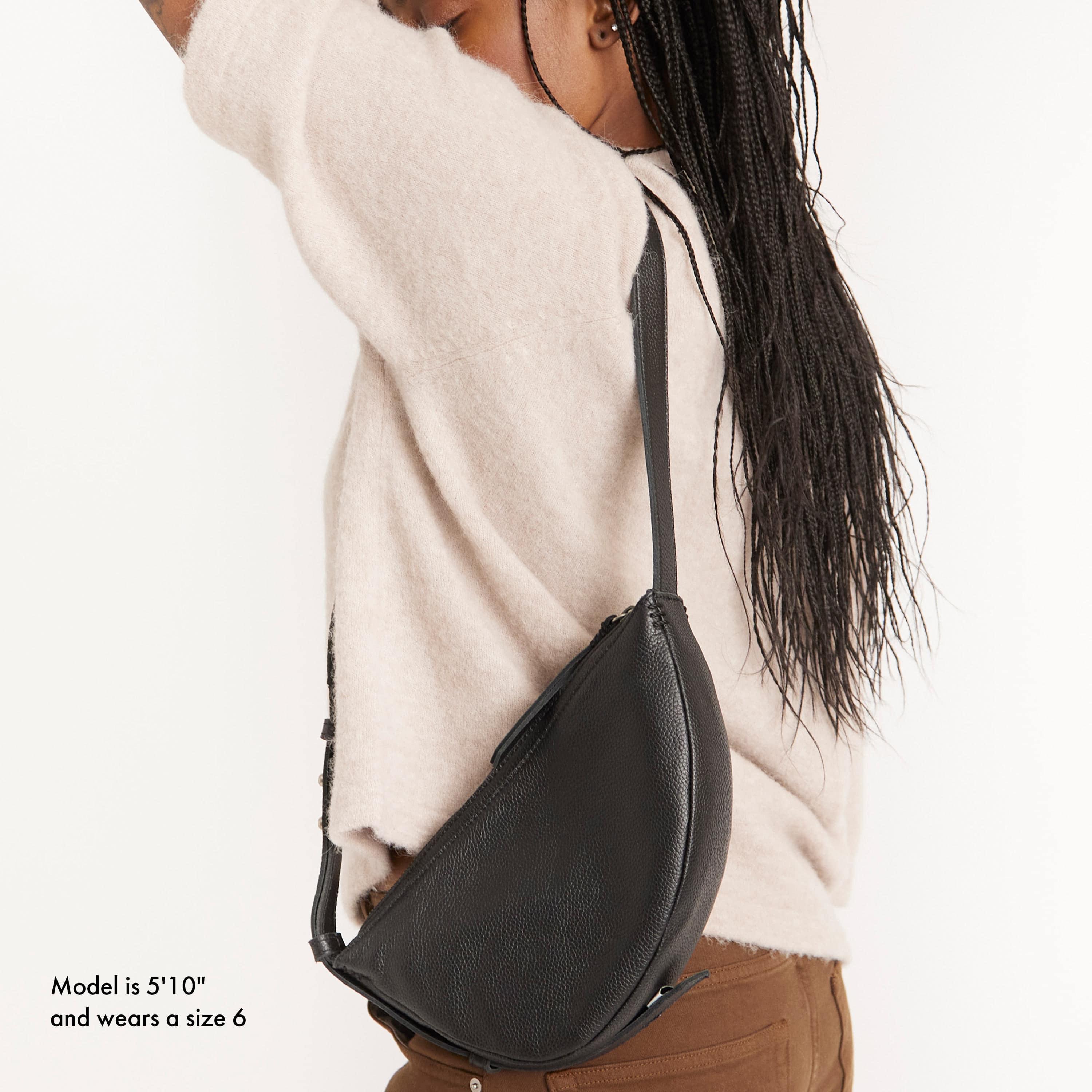 Premium Leather Tess Sling Bag in Black - Stylish Crossbody Purse for Women, Perfect for Everyday Use, Travel & Night Out