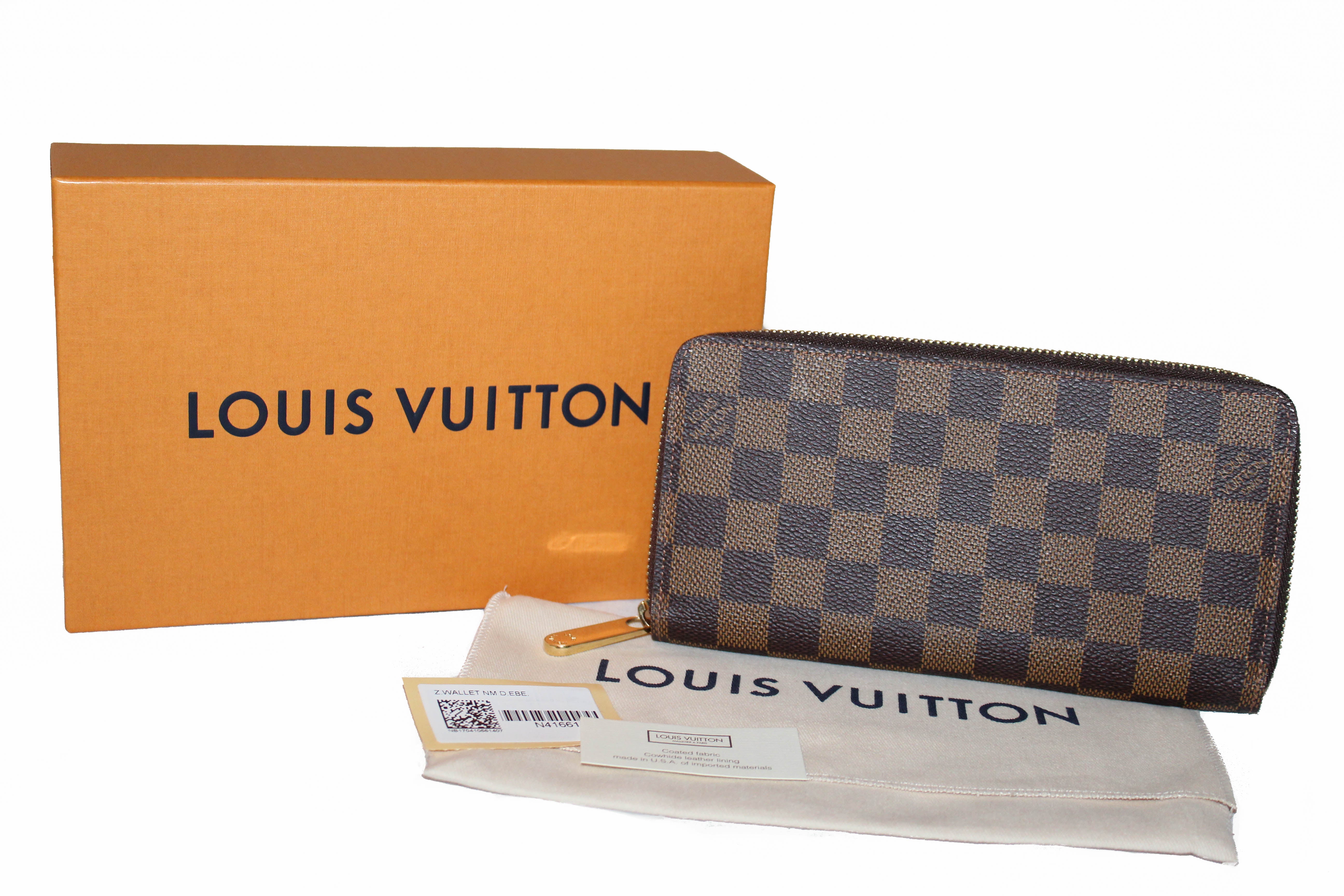 Authentic Louis Vuitton Damier Ebene Zippy Wallet for Women & Men - Luxury Leather Card Holder with Multiple Card Slots & Coin Pocket - Perfect for Travel, Business & Everyday Use
