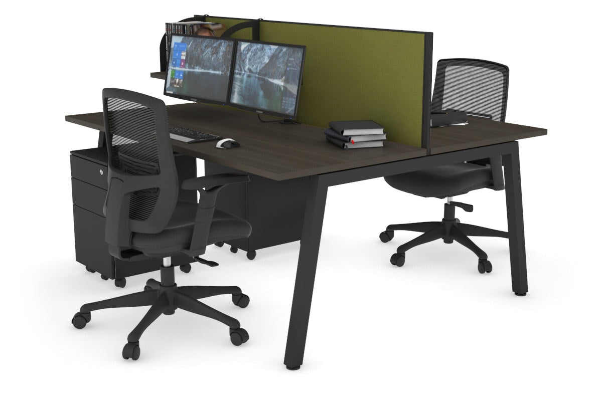Quadro 2 Person Office Workstation Desk [1400L x 700W] - Perfect for Shared Workspaces & Collaborative Office Environments