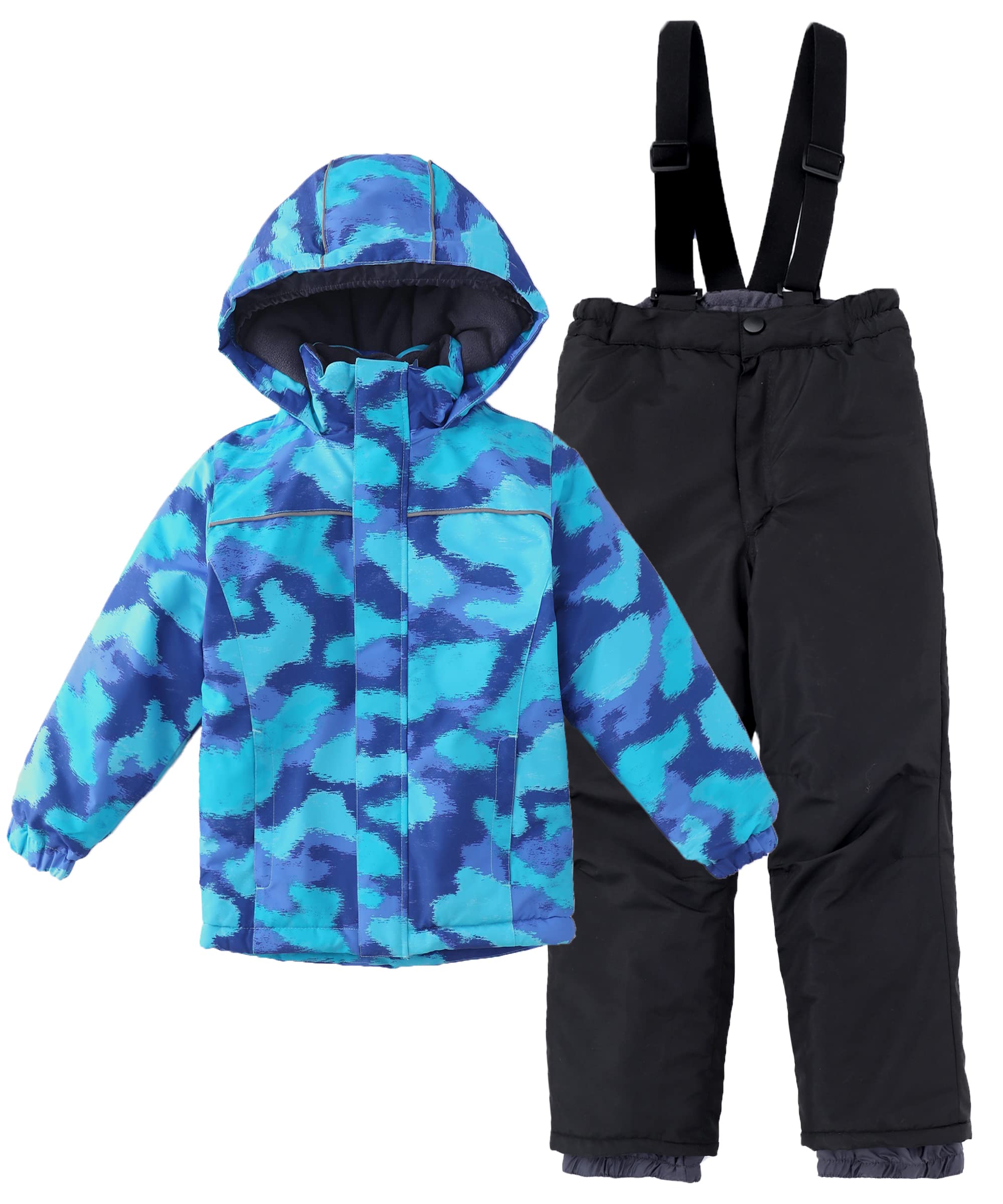 Hiheart Boys Girls Winter Ski Jacket & Pants Set - Waterproof 2-Piece Snowsuit for Kids - Warm Snowboarding Outfit for Cold Weather - Perfect for Skiing, Snow Play & Outdoor Winter Activities