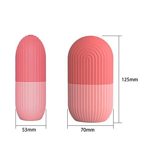 Royal Enterprise Ice Face Roller - Leak-Proof Silicone Facial Massager for Puffiness & Dark Circles | Reusable Pink Ice Cube Mold for Face & Eye Care | Skin Tightening & Cooling Beauty Tool for Morning Routine & Post-Workout Recovery