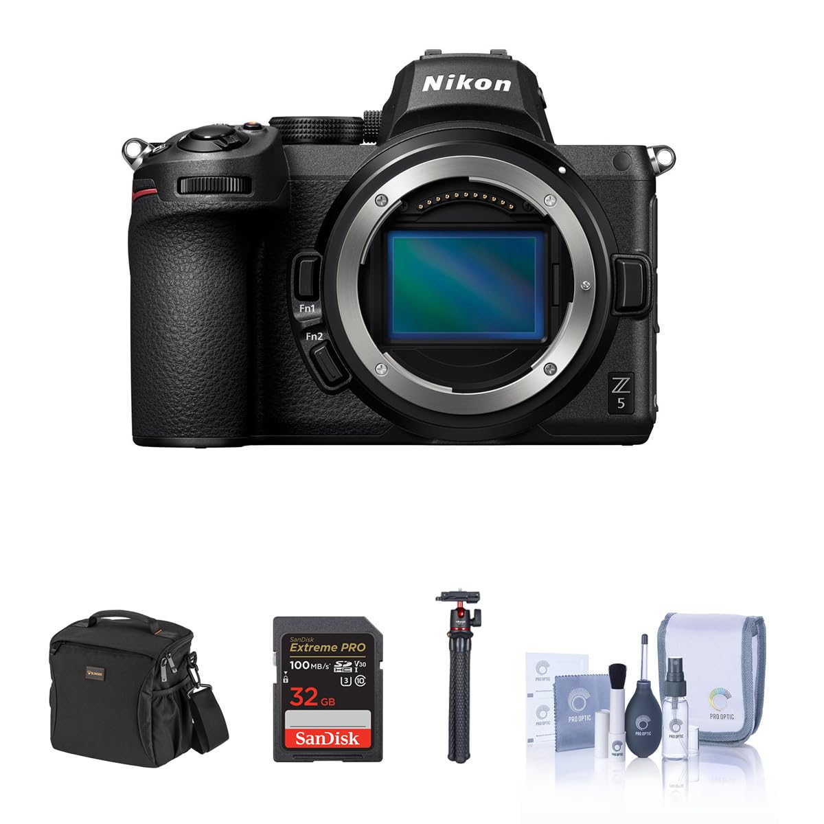 Nikon Z5 Full Frame Mirrorless Camera Bundle with 24-50mm Lens | 32GB SD Card, Shoulder Bag, Tripod & Cleaning Kit | Perfect for Travel Photography, Vlogging & Professional Shoots