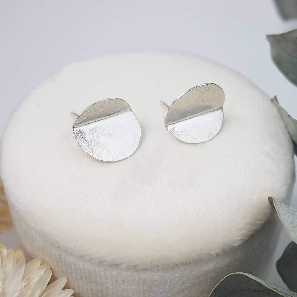 Eucalyptus Medium Stud Earrings - Hypoallergenic Stainless Steel Earrings for Women - Perfect for Everyday Wear & Gift Giving