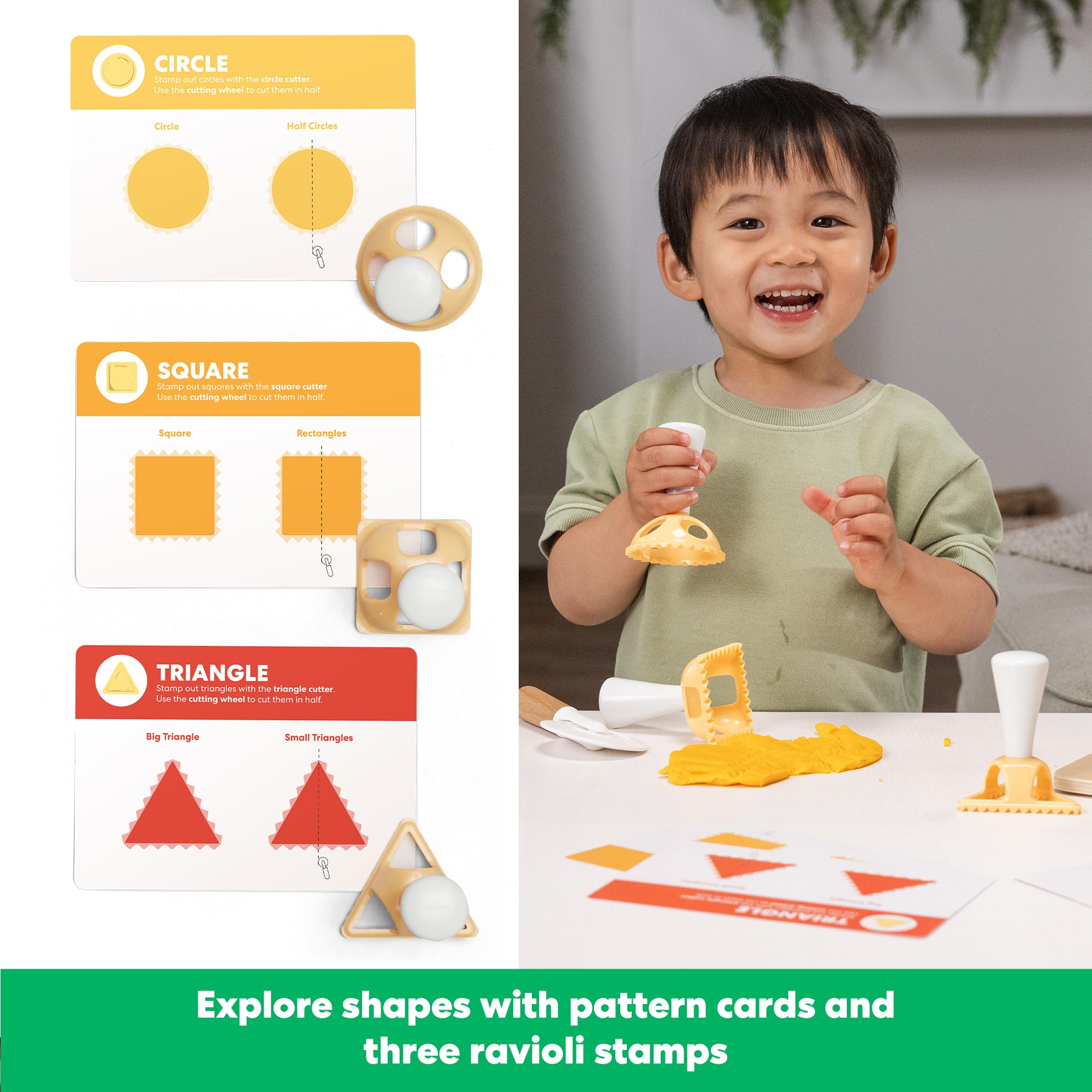 KiwiCo Fun Dough Pasta Making Kit - STEM Learning Toy for Kids Ages 3+ | Develop Math, Shapes & Motor Skills | Pretend Play Kitchen Set for Creative Play | Perfect for Preschool Learning & Birthday Gifts