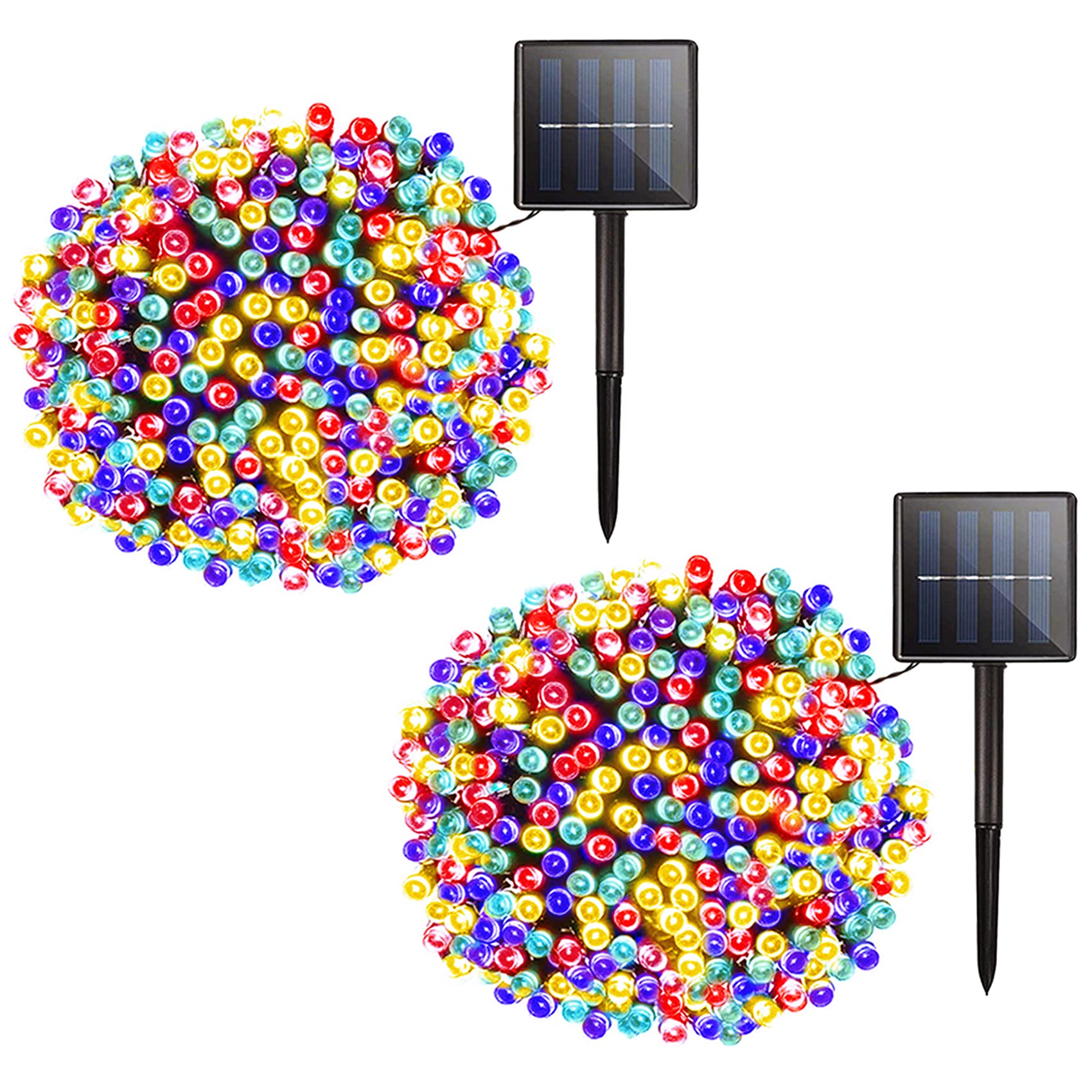 2 Pack 72ft 200 LED Solar Christmas String Lights - Waterproof Outdoor Fairy Lights with 8 Modes for Garden, Patio, Fence, Holiday & Party Decorations | Perfect for Christmas, Balcony, Backyard & Wedding Decor