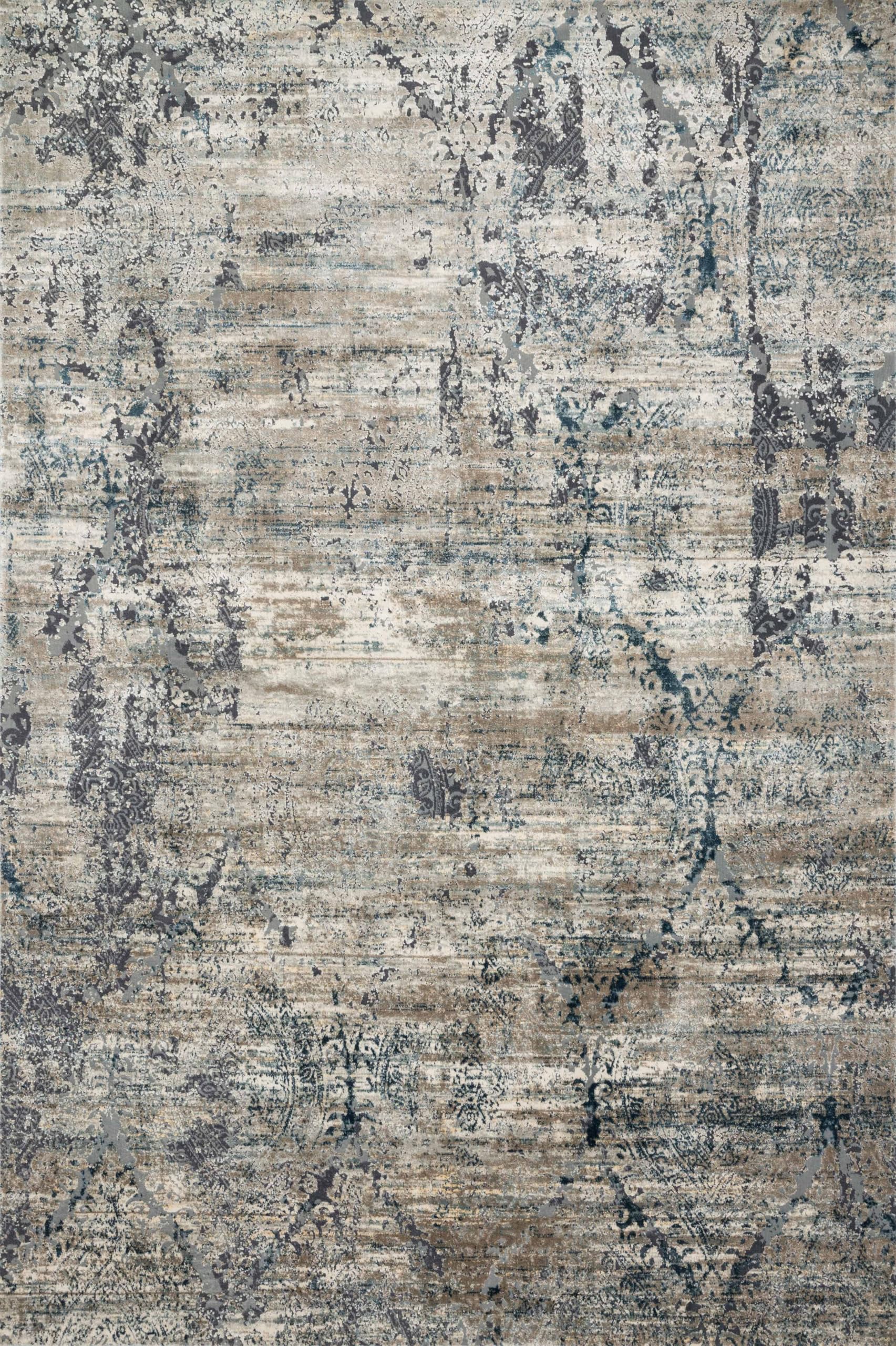 Loloi Cascade Collection Taupe Blue Area Rug 2'7