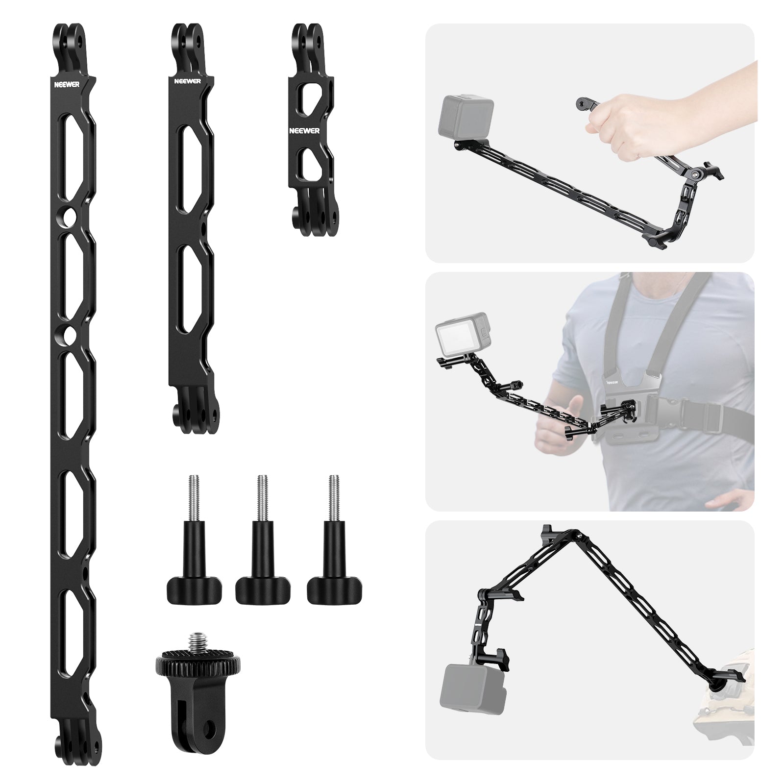 NEEWER Aluminum Alloy Camera Extension Arm Set - 11.8