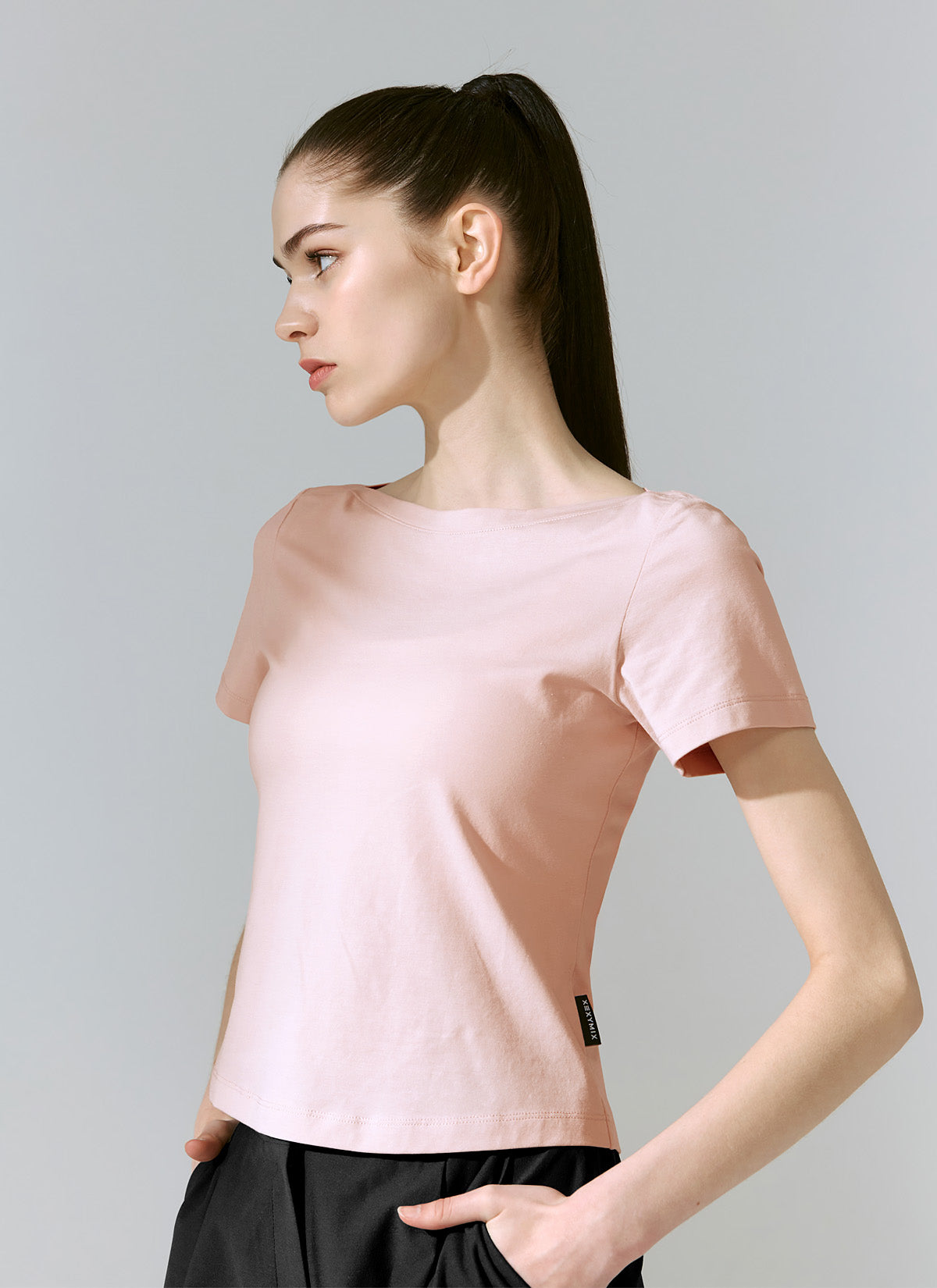 Supima Cotton Boat Neck Short Sleeve T-Shirt for Women - Soft & Breathable Summer Top - Perfect for Casual Wear, Beach Outings and Layering