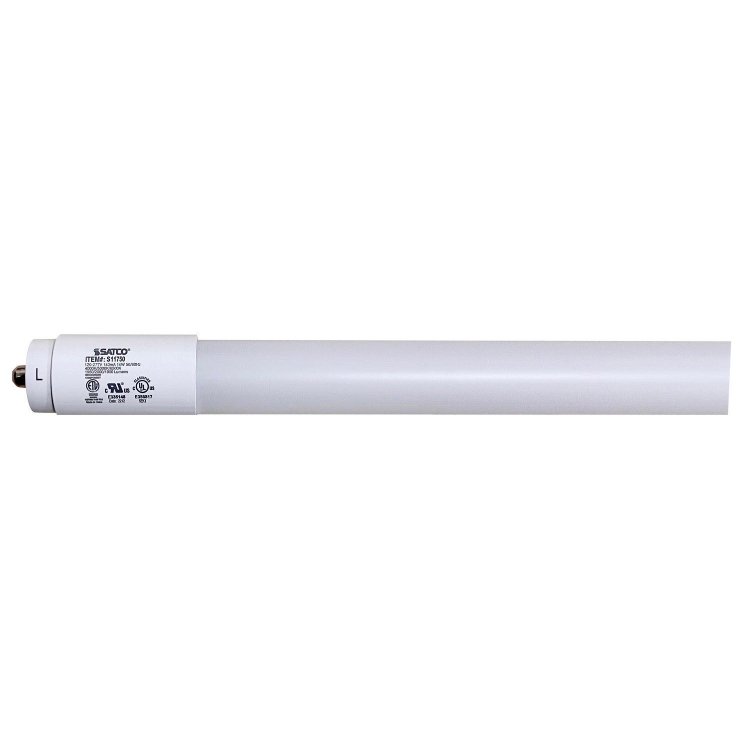4ft T8 LED Bulb - 14W 2000lm 4000K/5000K/6500K - FA8 Base Ballast Bypass - Single/Dual End Power - Energy Saving Tube Light for Garage, Warehouse & Office Lighting