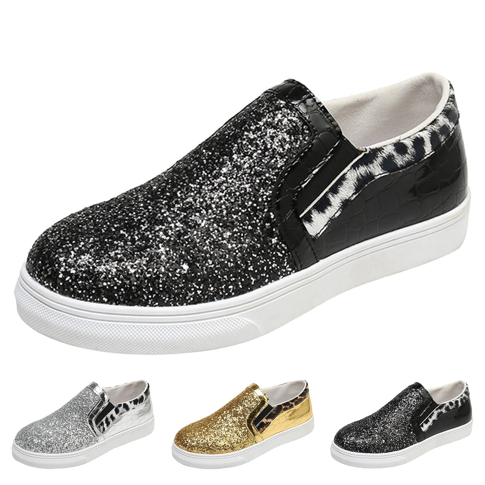 Women's Slip-On Running Sneakers - Lightweight White Walking Shoes for Women | Comfortable Casual & Workout Shoes for Gym, Travel & Everyday Wear