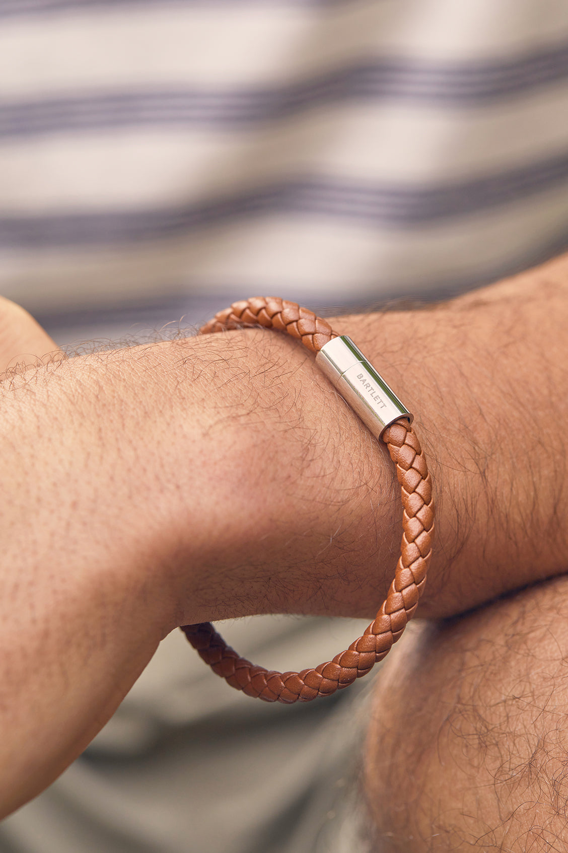 Men's Genuine Leather Single Braided Wrap Bracelet - Stylish & Durable Handmade Accessory for Casual & Formal Wear