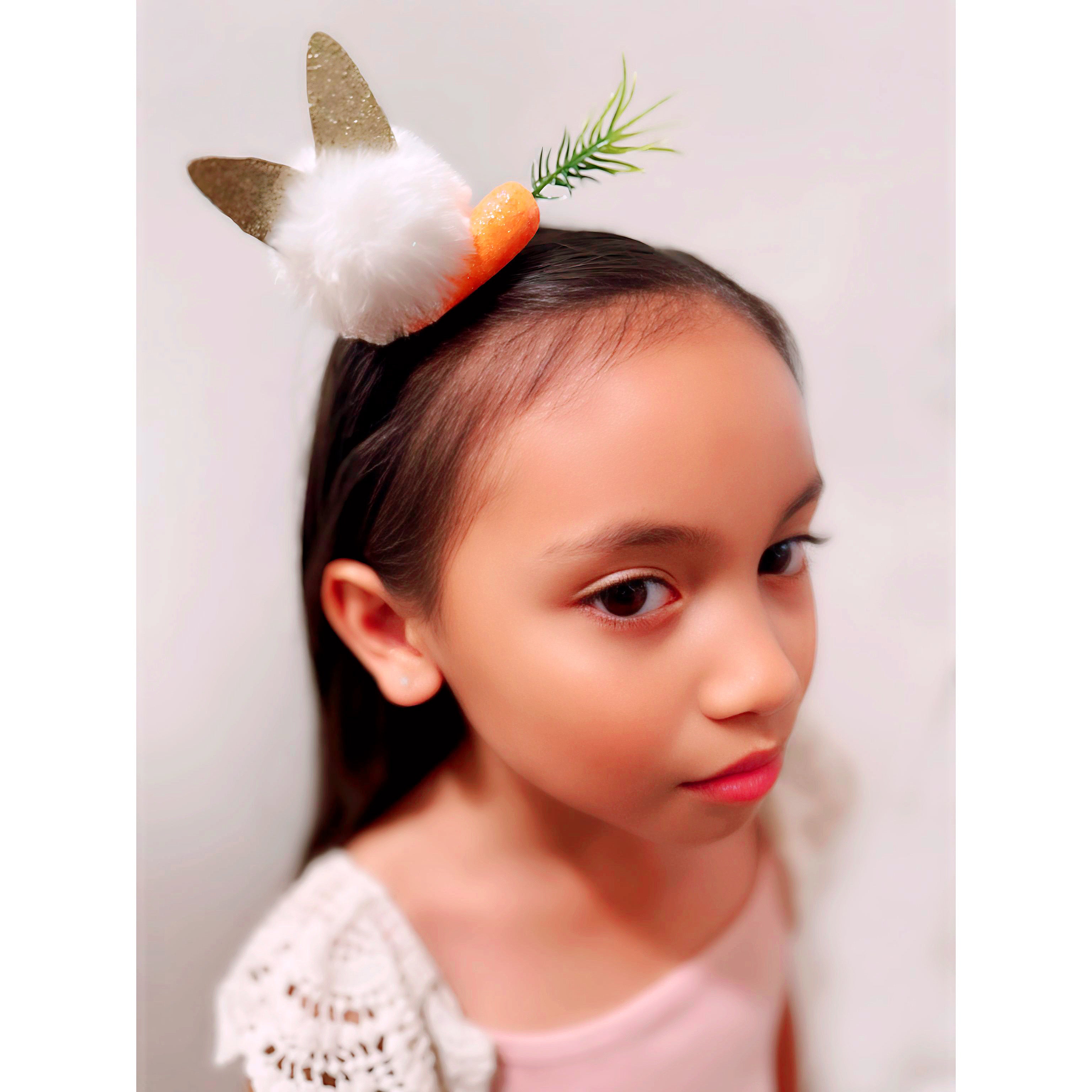 Bunnies and Carrots Hair Clips - Cute White Bunny Hair Accessories for Girls, Women - Perfect for Easter, Spring, Birthday Parties and Everyday Wear