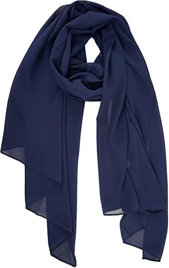 Elegant Chiffon Scarf for Women - Lightweight Head Cover, Headscarf Wrap & Wedding Shawl - Perfect for Evening Dresses, Church, Beach and Special Occasions