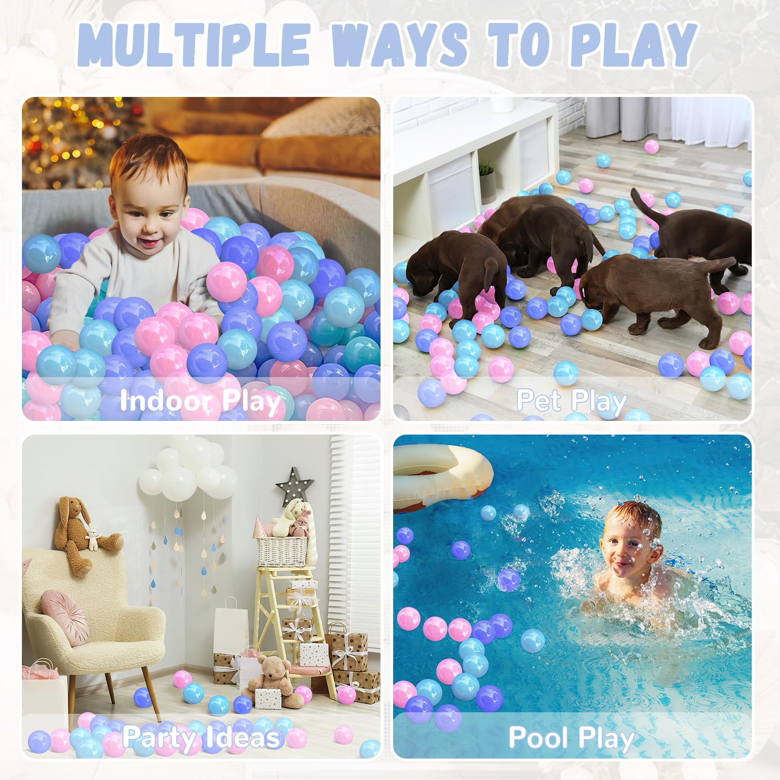 100 Non-Toxic Ball Pit Balls for Toddlers & Kids - Phthalate & BPA Free, Crush Proof 2.16
