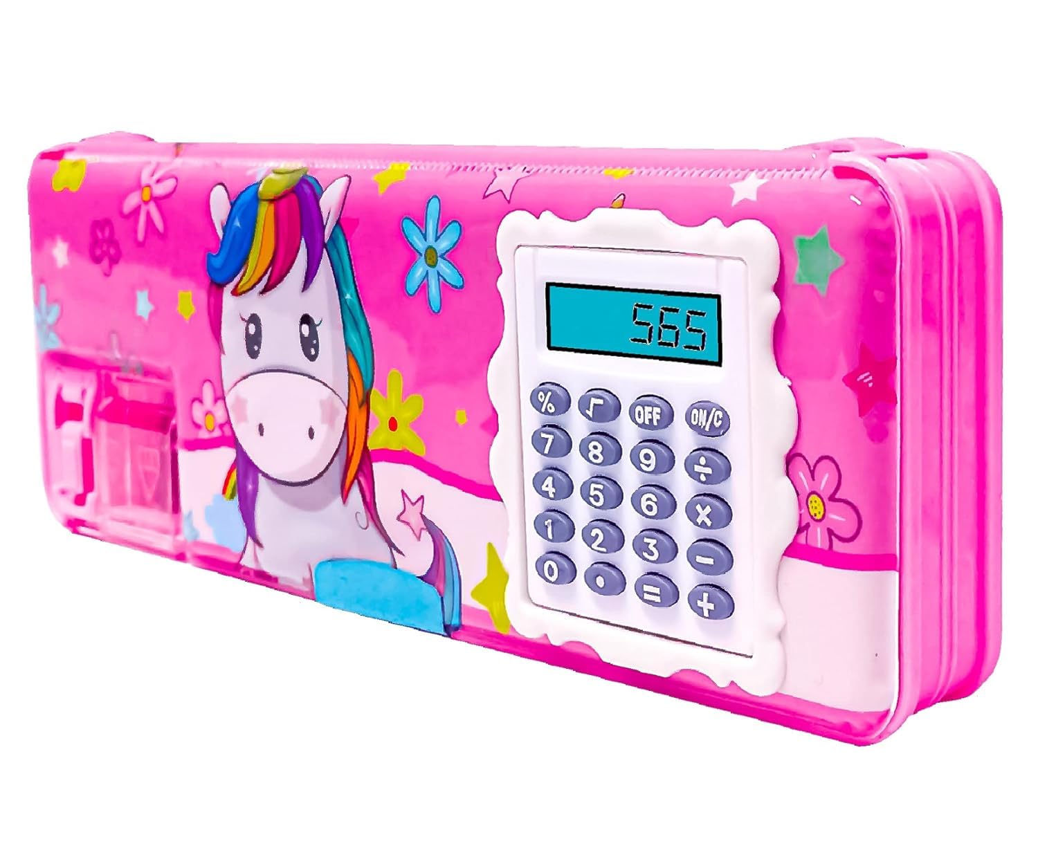 TIMBKTOO Mini Unicorn Pencil Case with Magnetic Closure - Dual Compartment Storage & Built-in Pencil Sharpener - Cute School Supplies for Girls - Perfect for Classroom, Homework & Birthday Gifts (1 Pack)