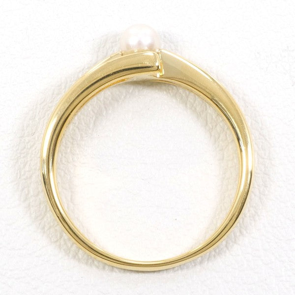 18K Yellow Gold Pearl Ring - 3.5mm Cultured Pearl Jewelry for Women, Elegant Bridal Gift, Anniversary Present, Wedding Band, Everyday Luxury Accessory