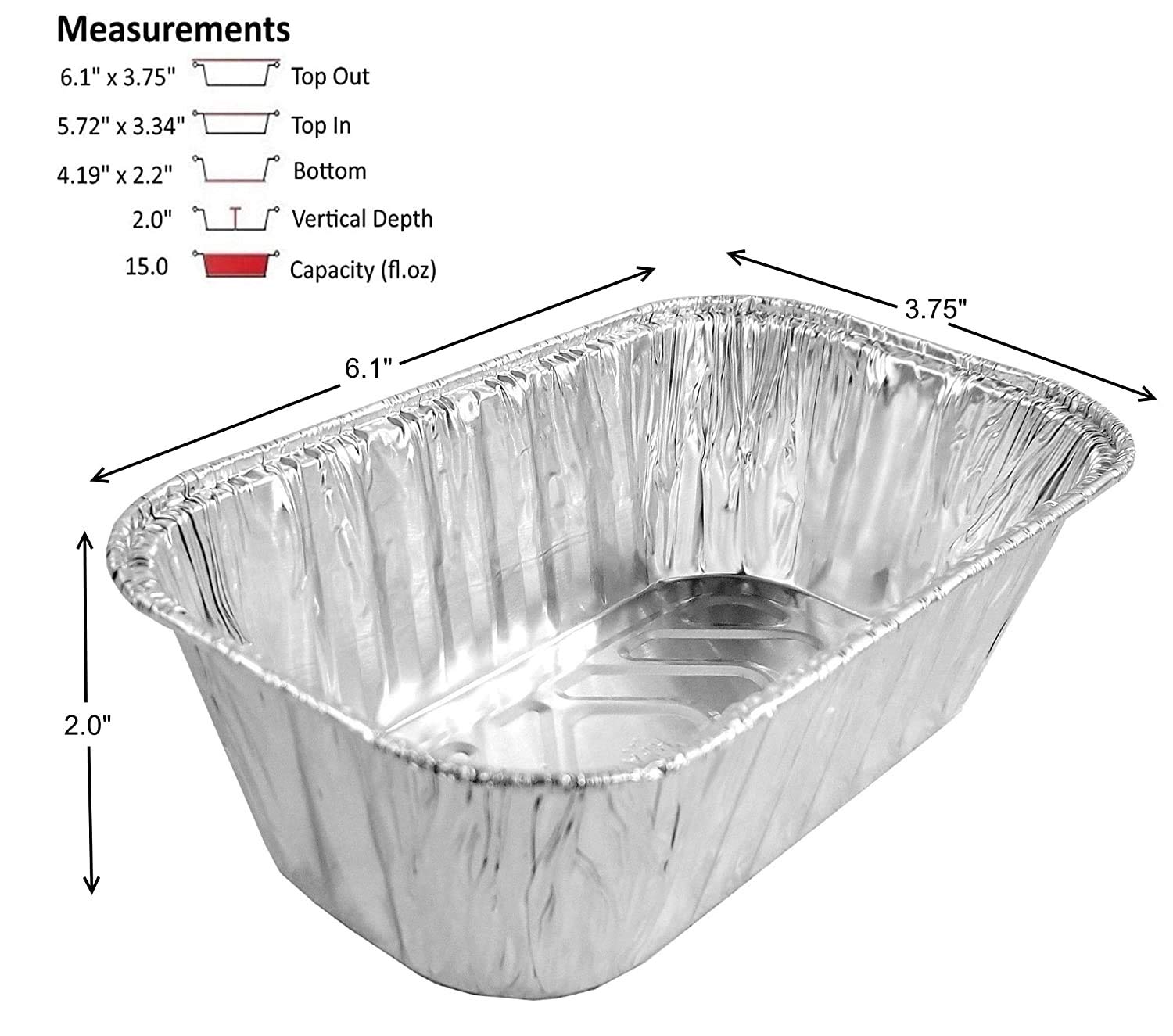 Handi-Foil 1 lb. Disposable Aluminum Foil Mini Loaf Pans - Pack of 400 - Perfect for Baking Bread, Muffins & Small Cakes - Great for Home, Restaurants & Catering Events