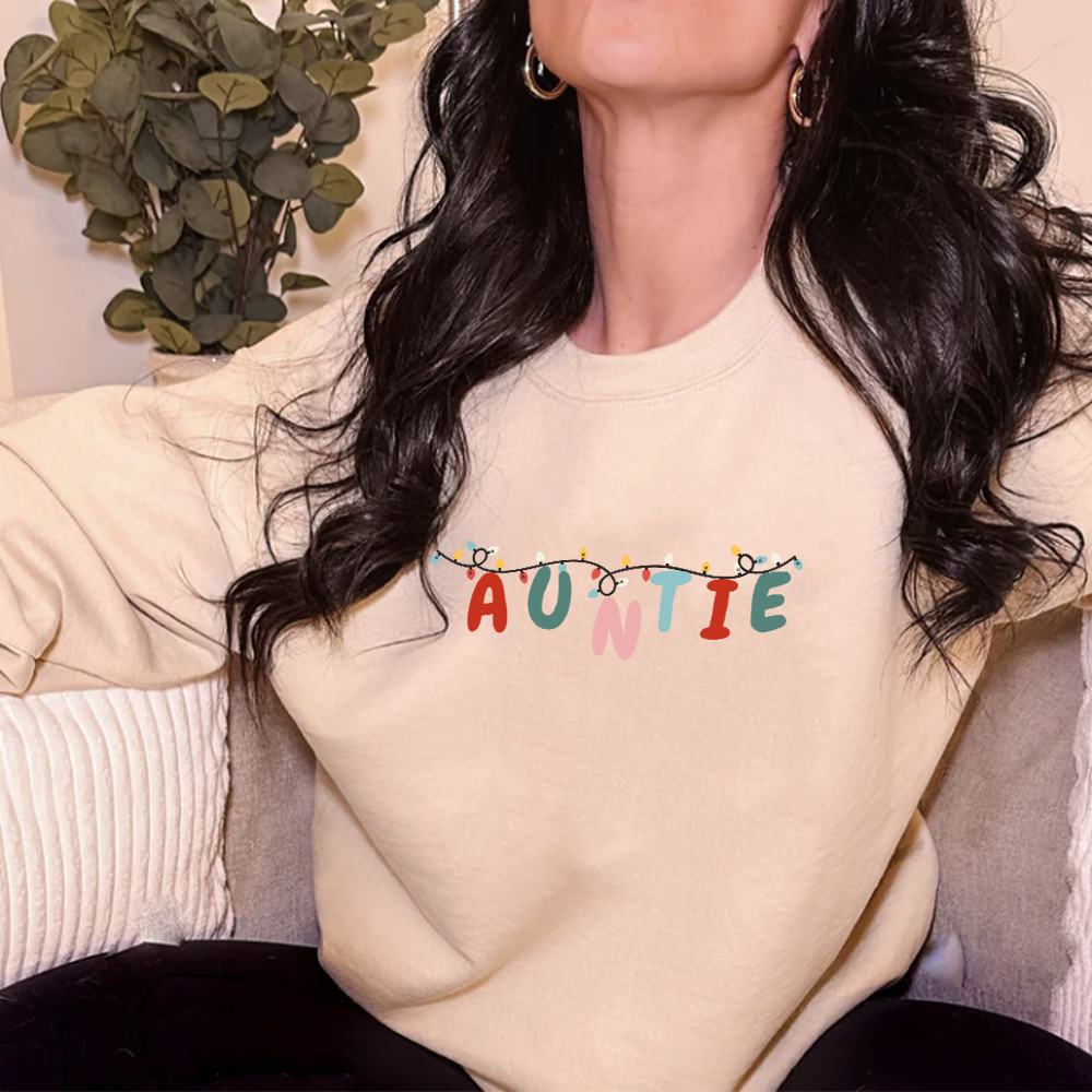 Cozy Christmas Lights Women's Sweatshirt - Festive Holiday Pullover for Women - Perfect for Christmas Parties & Family Gatherings