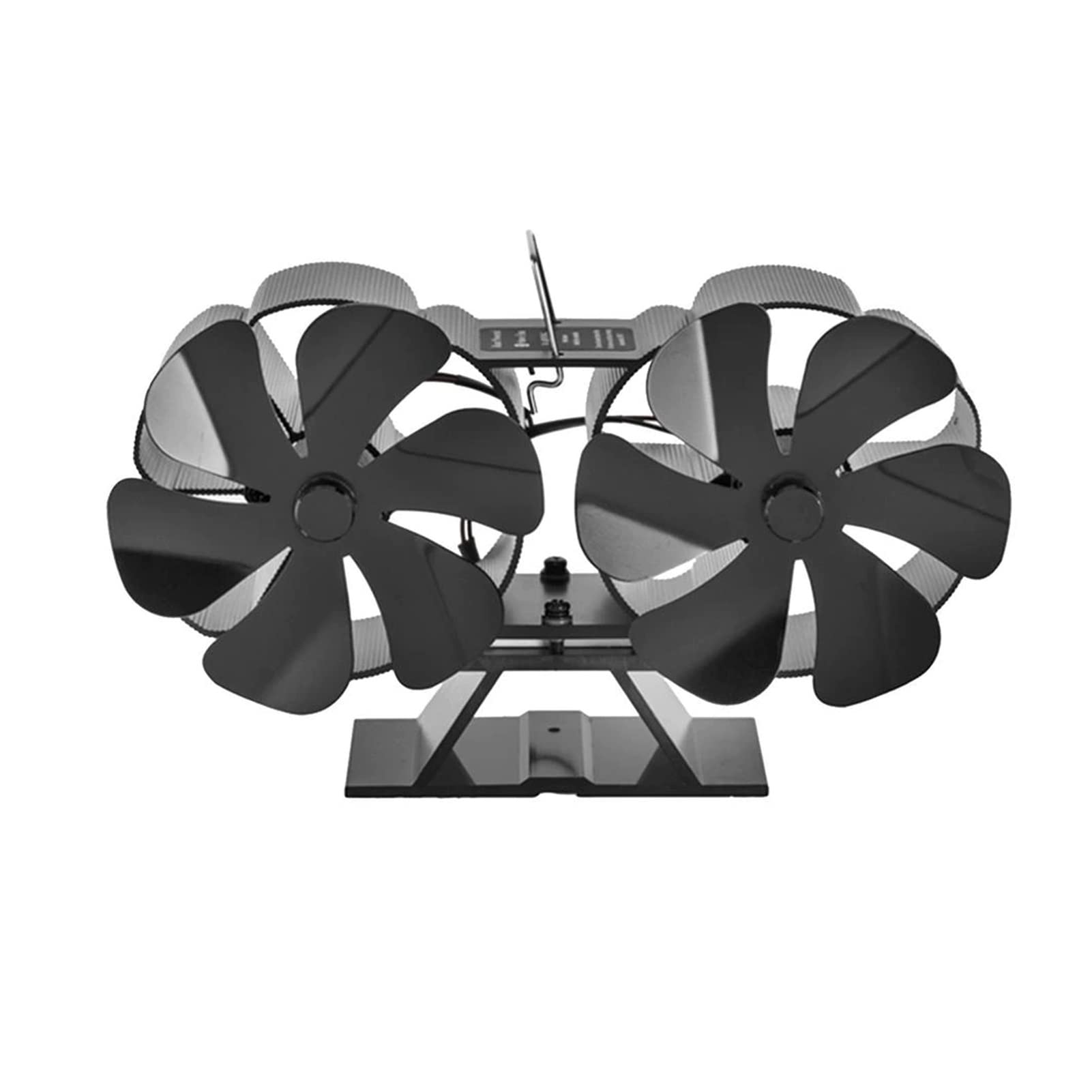 HPTHLY 12-Blade Fireplace Fan Upgrade - Powerful Wood Stove Fan for Large Rooms, Log Steady - Quiet & Efficient Heat Circulation for Fireplace, Wood Stove, and Cabin Heating Accessories