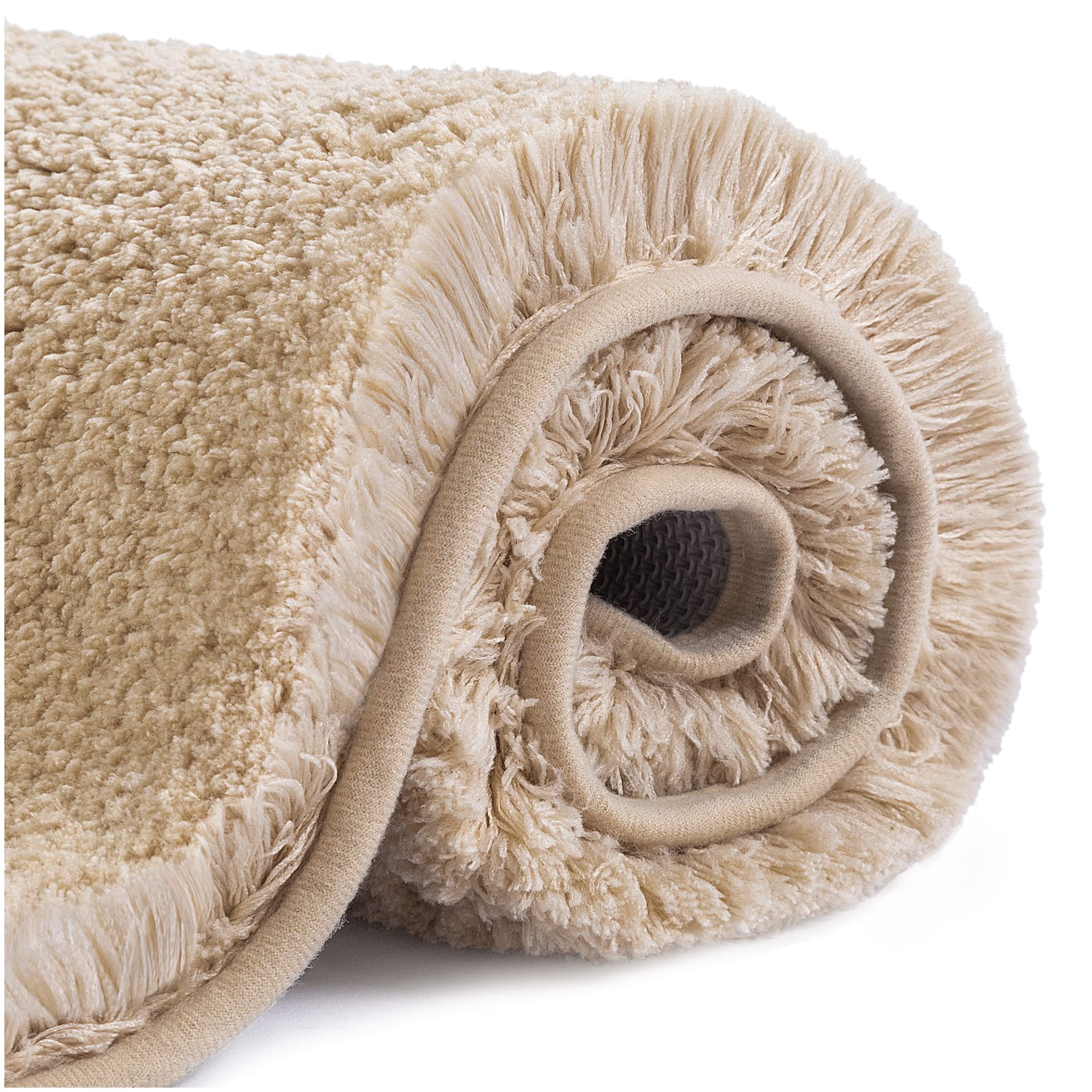 Non-Slip Ultra Soft Absorbent Bath Mat - Fluffy Microfiber Bathroom Rug (16