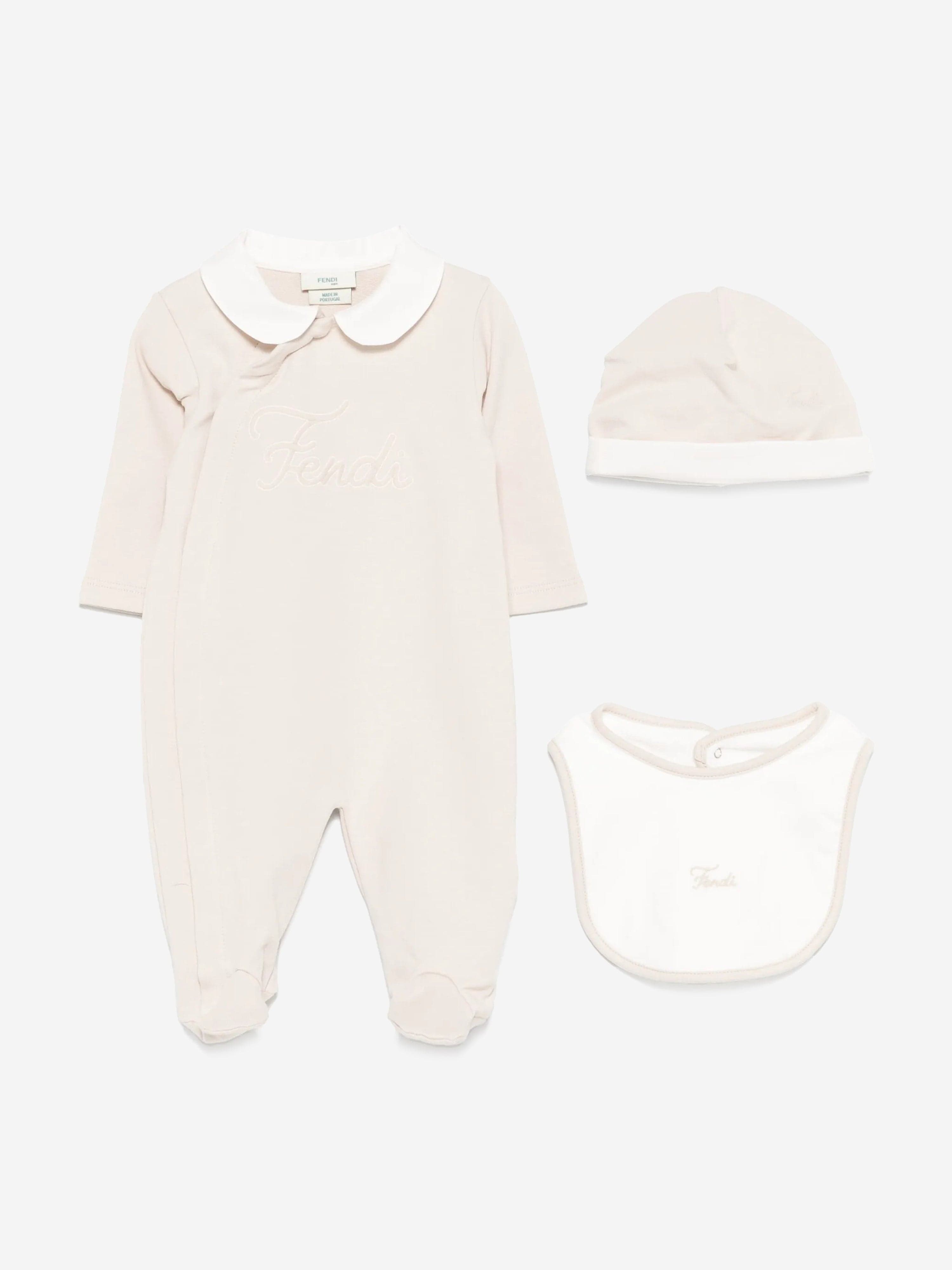 Adorable Beige Baby Grow Set with Logo - Soft & Comfortable Newborn Outfit for Boys & Girls | Perfect for Daily Wear, Photo Shoots & Special Occasions